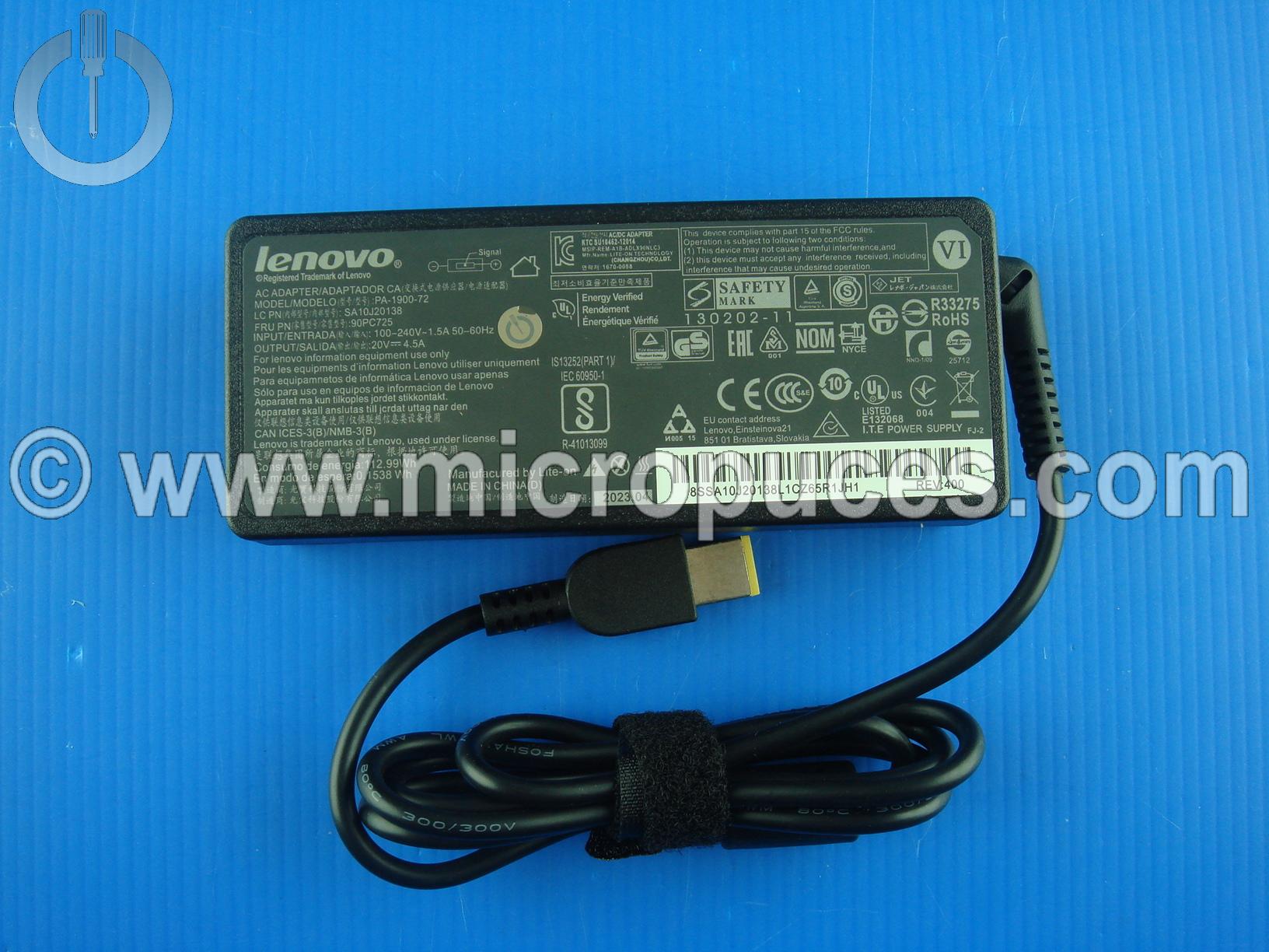 Chargeur LENOVO original 90W