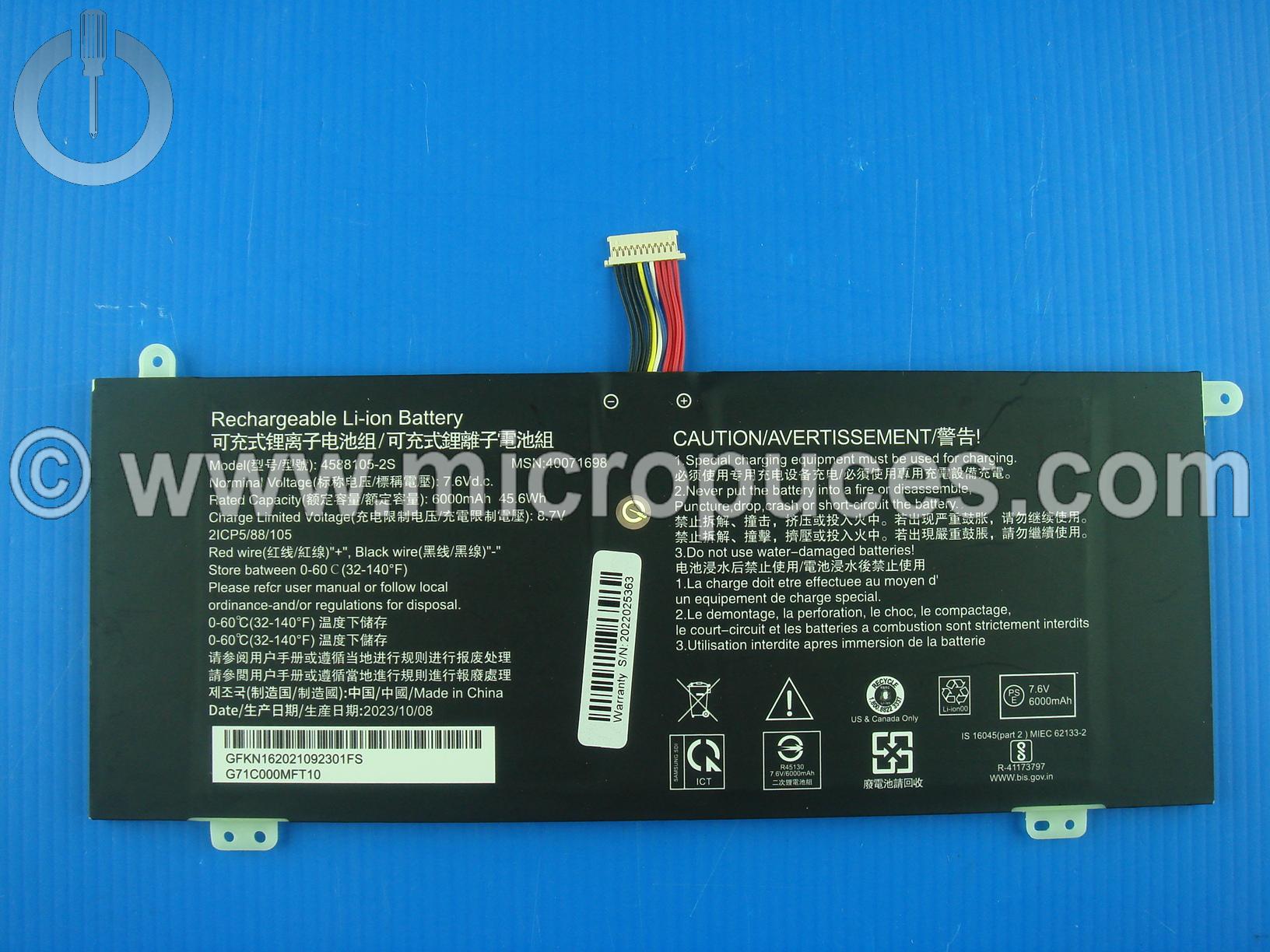 Batterie Toshiba Dynabook C50-H 4588105-2S sans ergots
