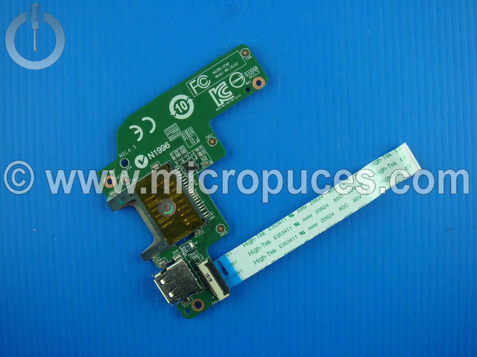 Carte fille switch board + USB pour MSI GP62 GE62