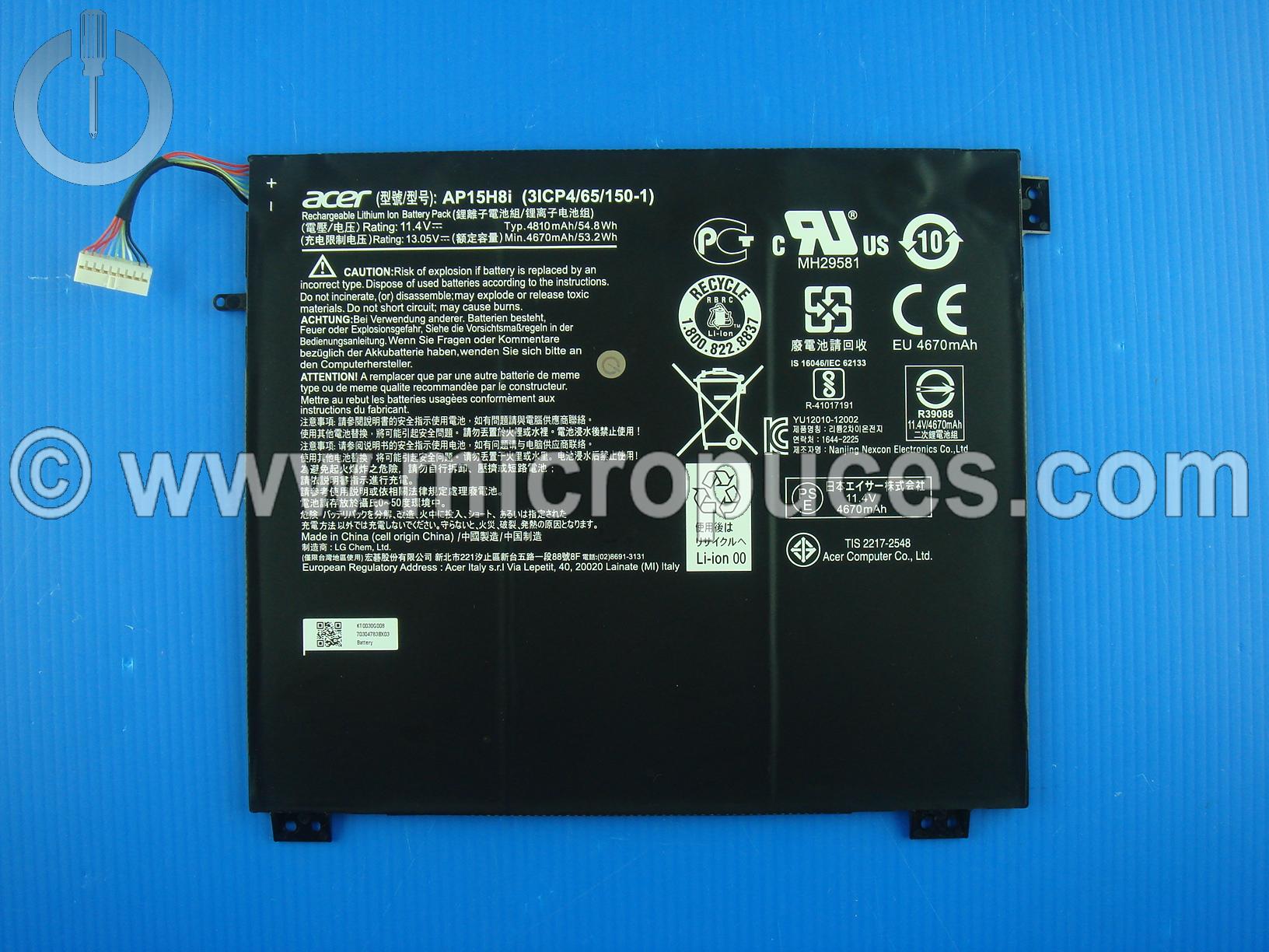 Batterie d'origine ACER AP15H8I