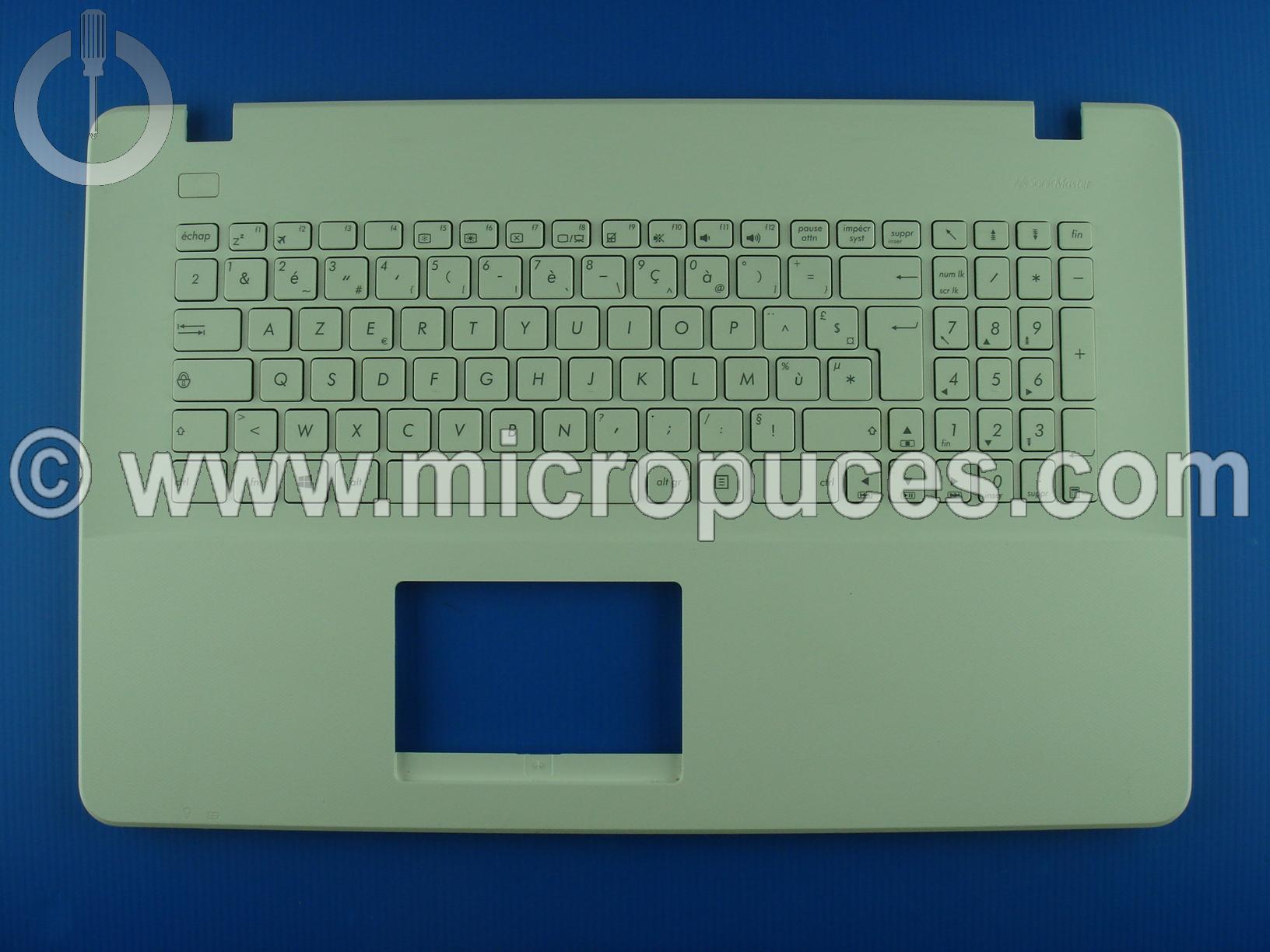 Clavier AZERTY + plasturgie de dessus pour ASUS X751 blanc