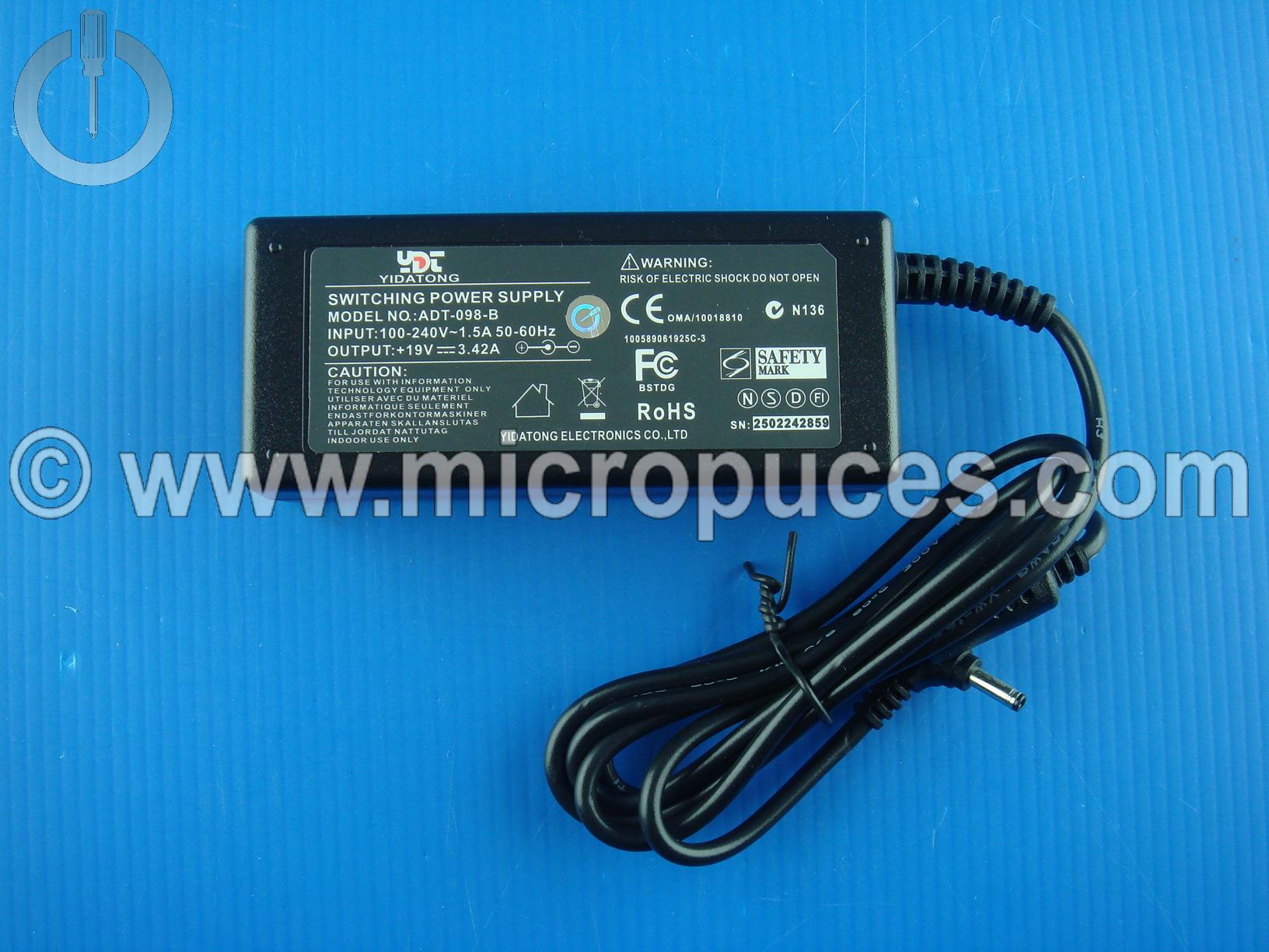 Chargeur 19V 3.42A pour LDLC SPC-I