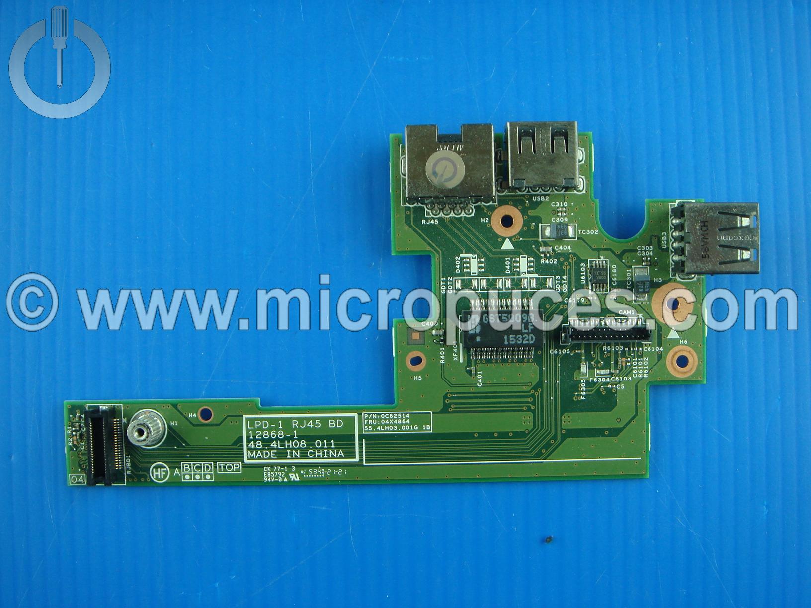 Carte fille USB + RJ45 pour LENOVO Thinkpad L540