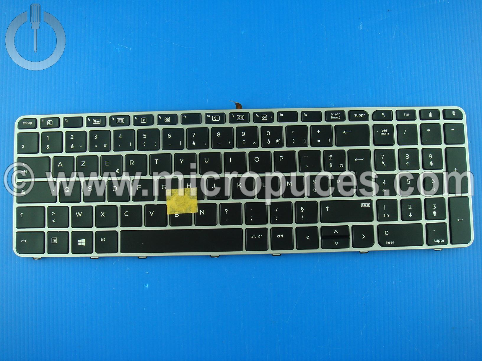 Clavier Azerty NEUF pour HP Elitebook 850 G3 G4 rétro éclairé silver