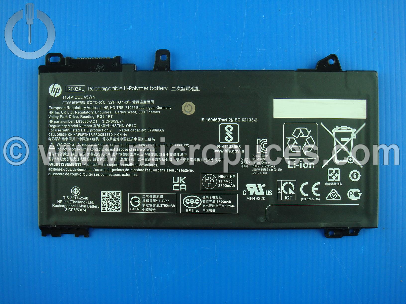 Batterie d'origine HP ProBook 430 G6 RE03XL