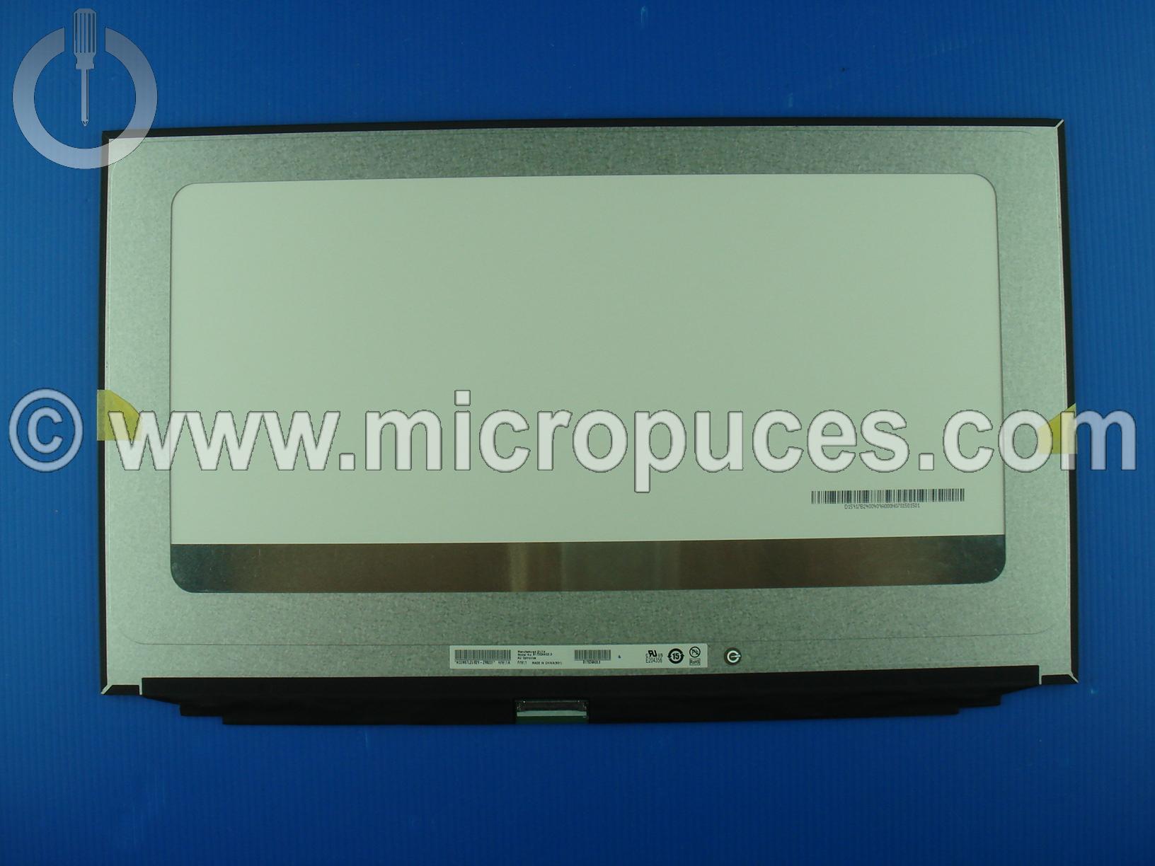 Ecran 17.3" 40 pin Slim UHD 4K 120 Hz ( conn. au centre ) à coller