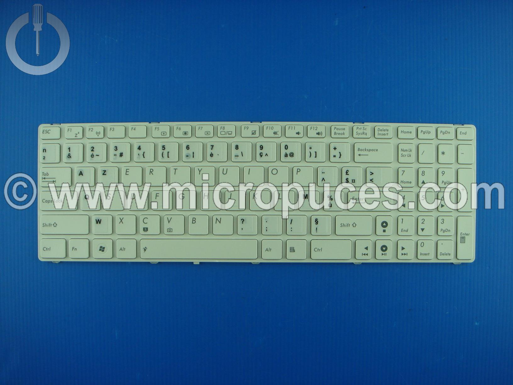 Clavier blanc pour ASUS N61 G51 G60 K53 ( vinyle )