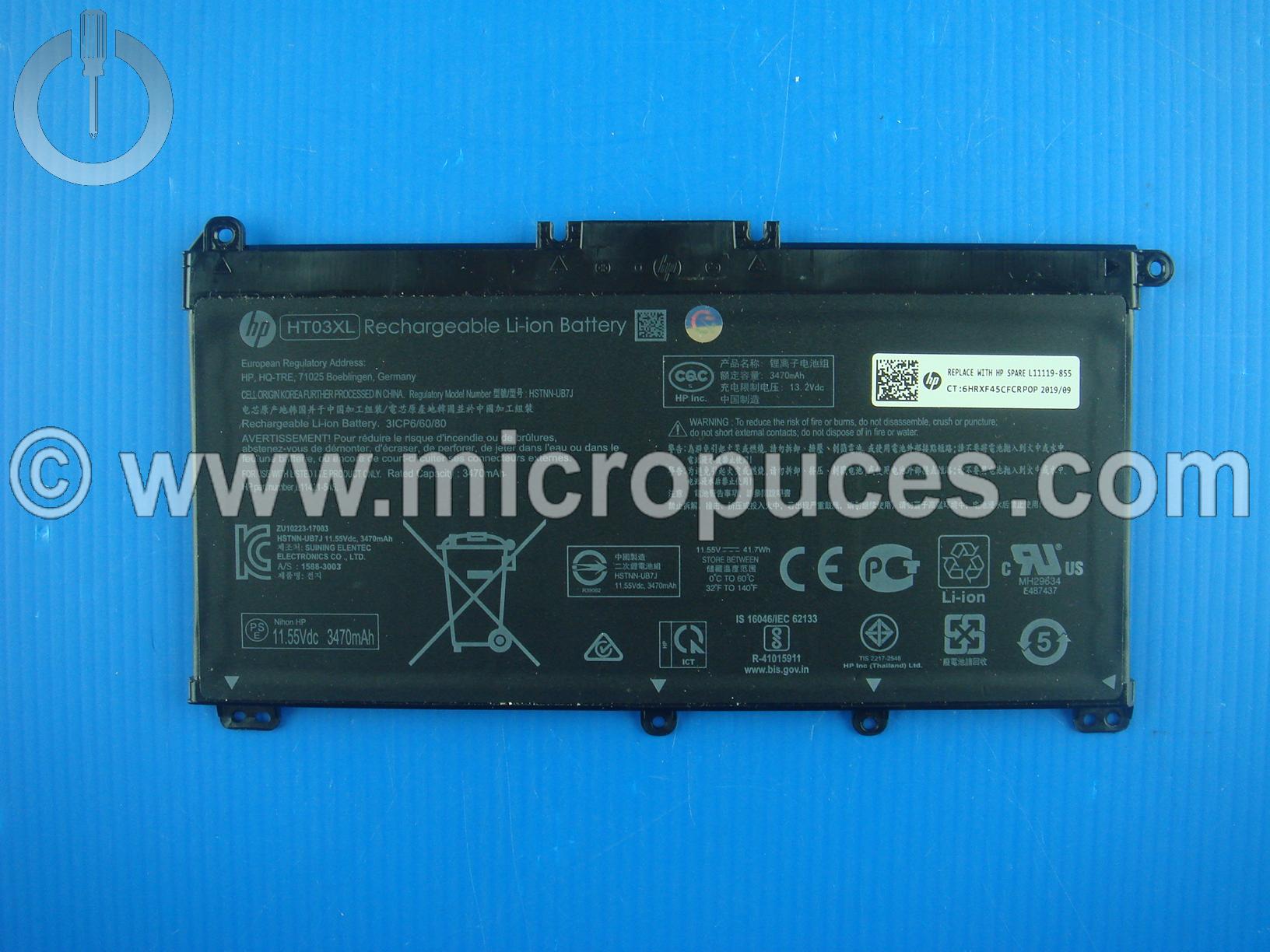 Batterie d'origine pour HP Pavilion 14-CE 15-CS