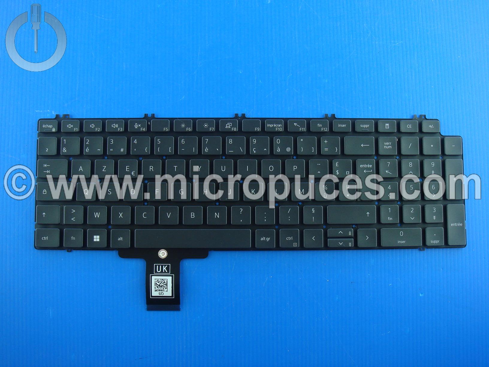 Clavier pour DELL Precision 7550 7760 7750 7760 rétro éclairé