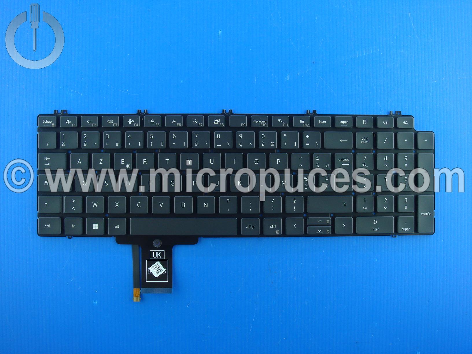 Clavier pour DELL Precision 7550 7760 7750 7760 non rétro éclairé