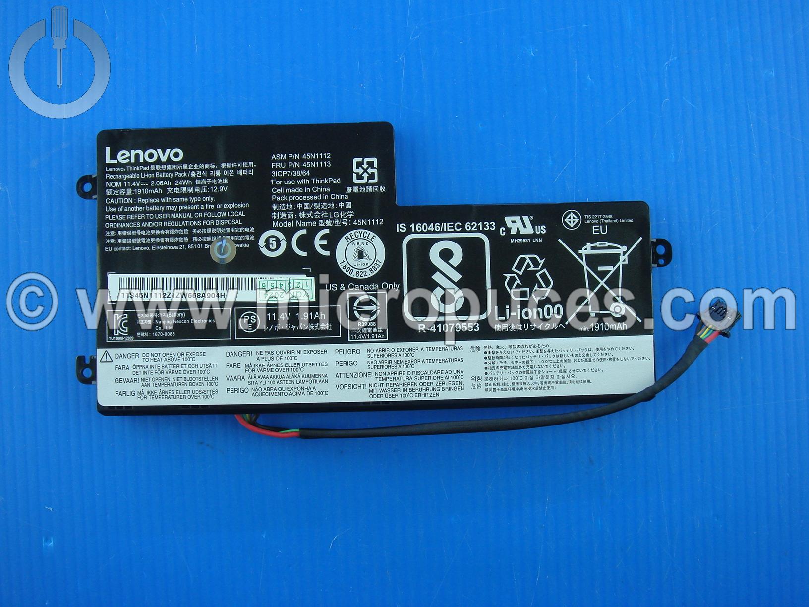 Batterie d'origine LENOVO T450 X260 X270