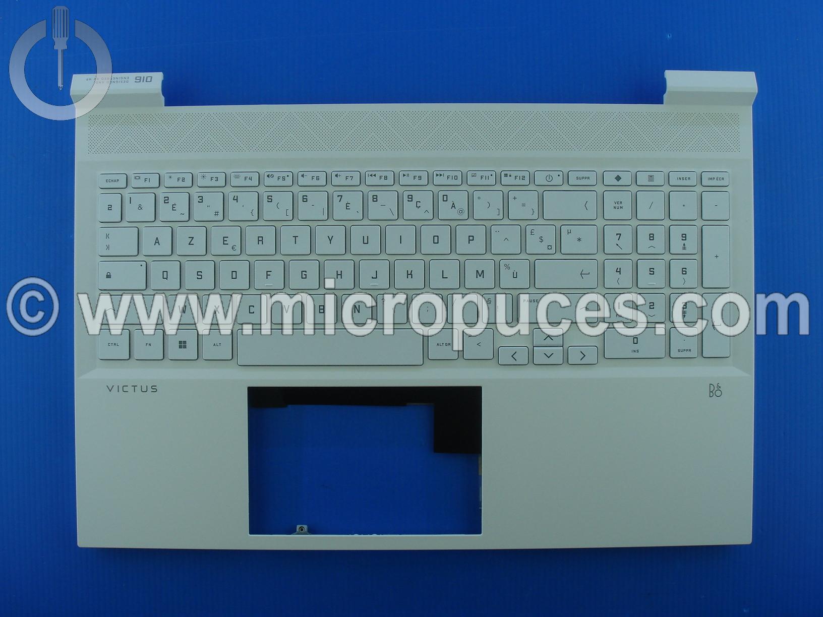 Clavier + plasturgie du dessus pour HP Victus 16 blanc