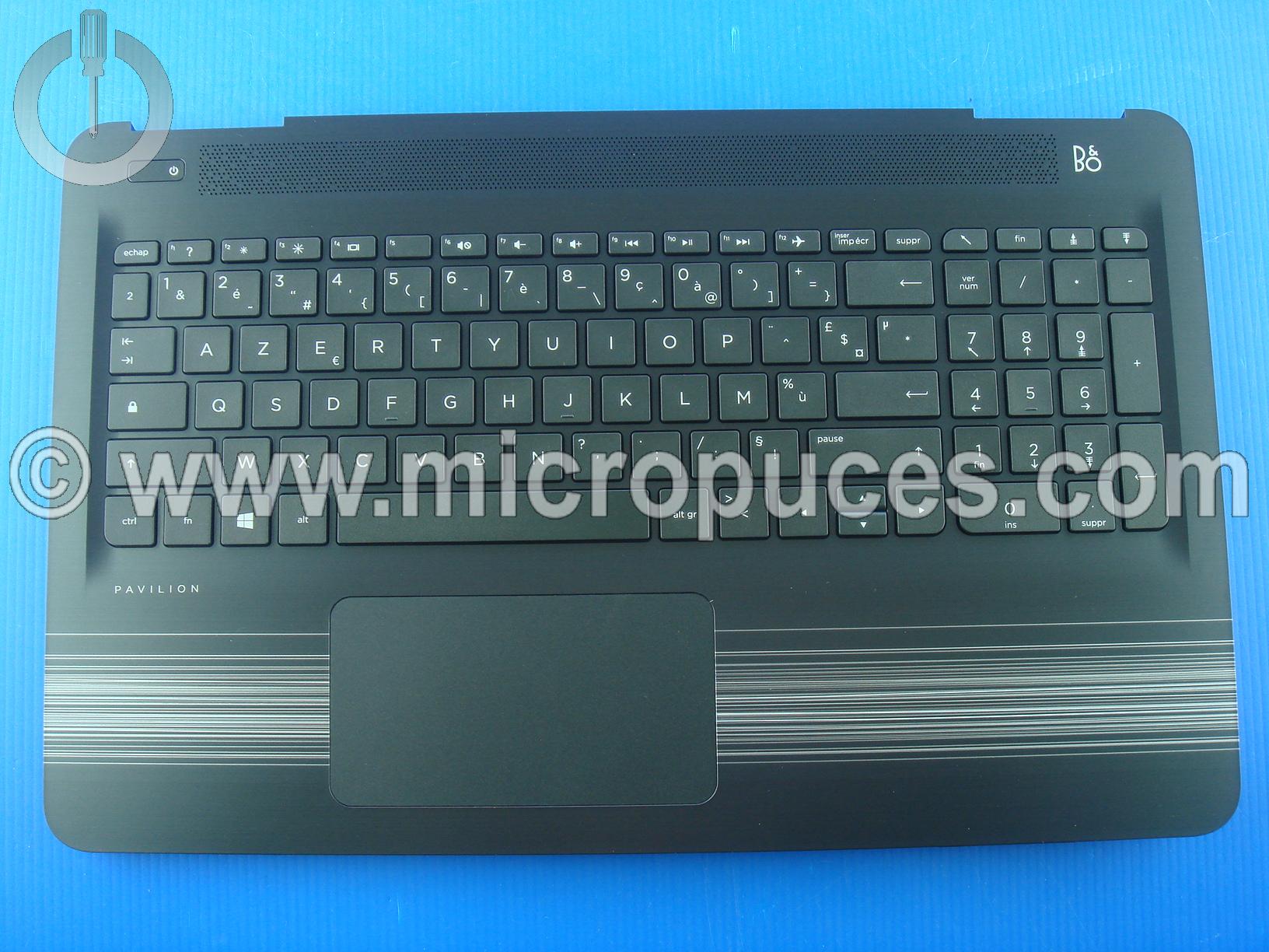 Clavier + plasturgie de dessus noire pour HP 15-au xxxx