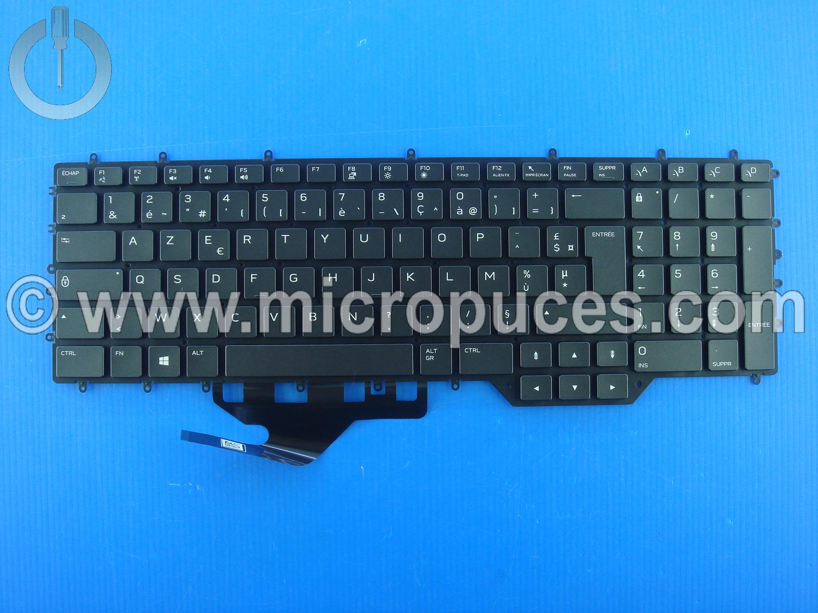 Clavier AZERTY noir pour Alienware M17 R2