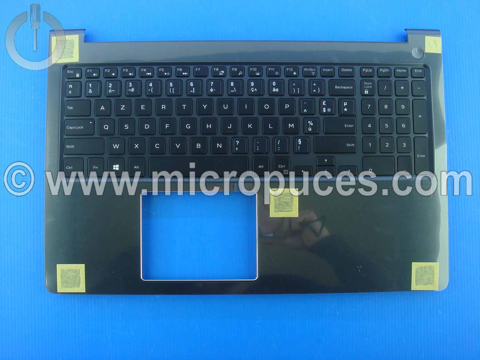 Clavier AZERTY + plasturgie de dessus pour DELL Vostro 15-5000 grise ( Vinyle )