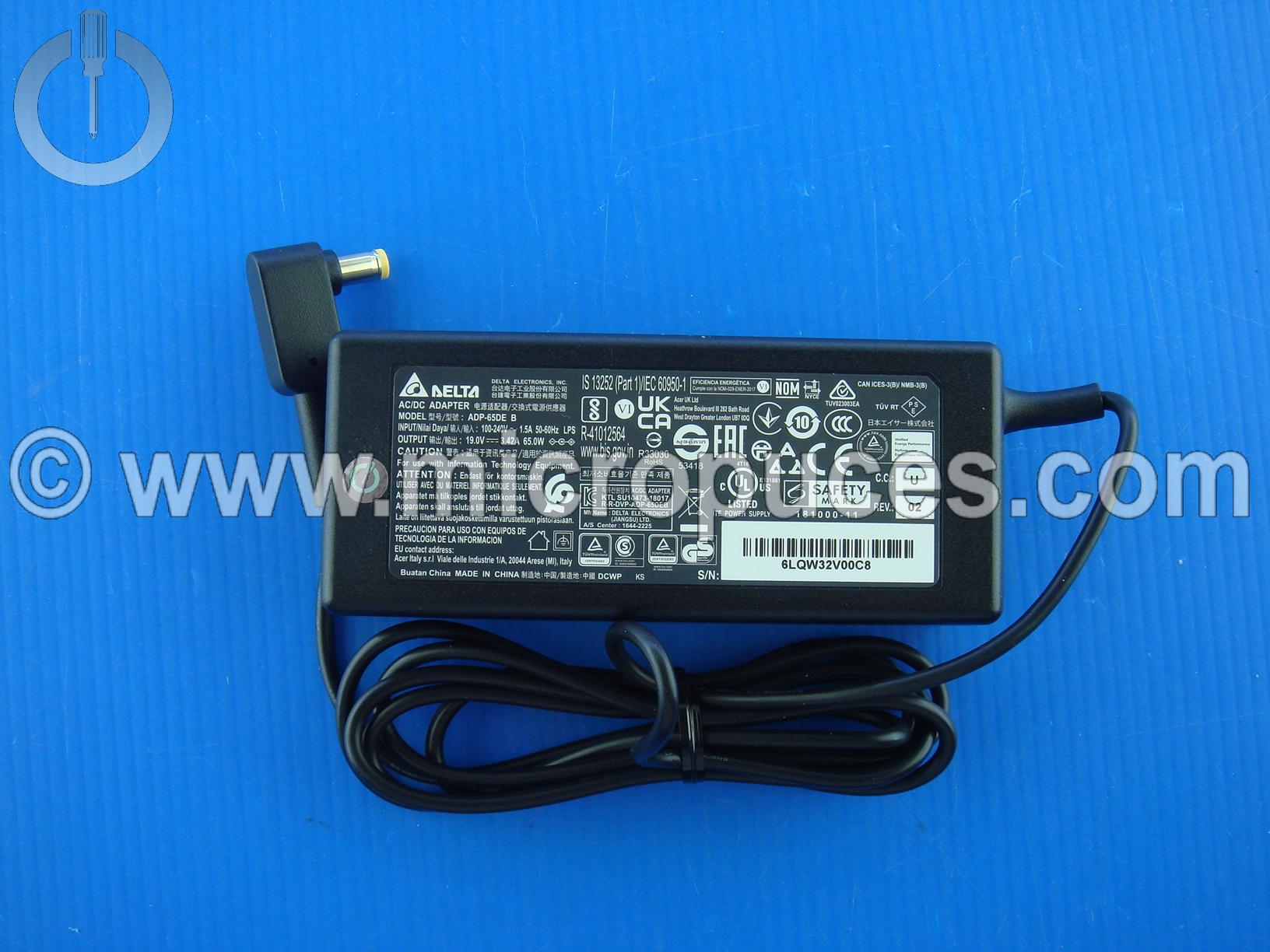 Chargeur pour Acer SA270 3.42A 19V 65W