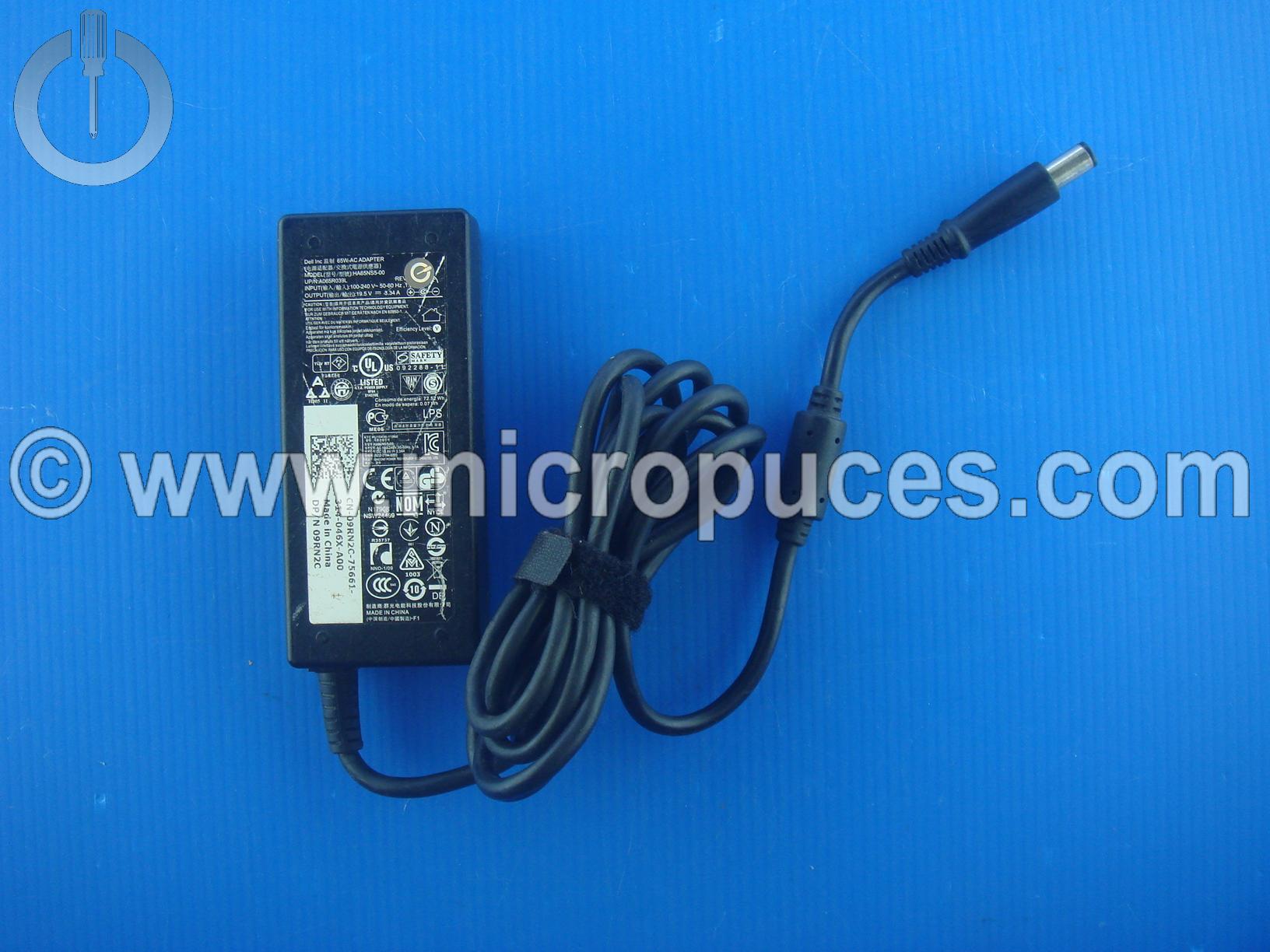 Chargeur alimentation 19.5V 3.34A pour DELL