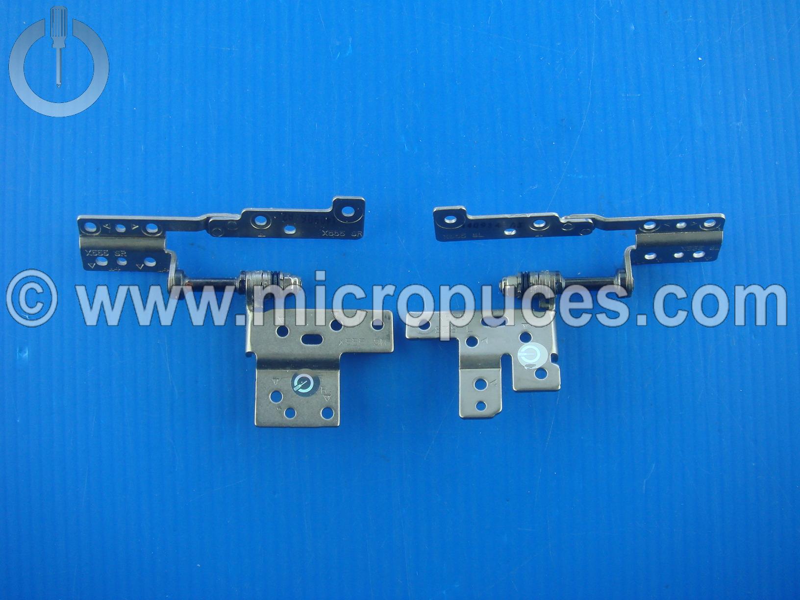 Charnières droite et gauche pour ASUS X555 F555 K555.... (version 1)