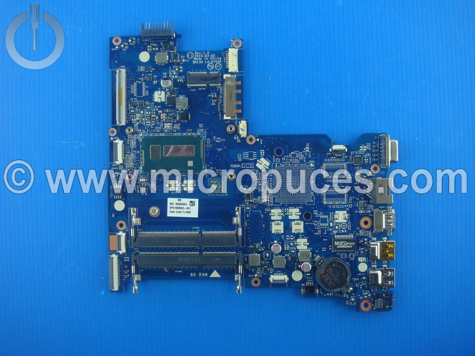 Carte mère i3-5005U pour HP 250 G5