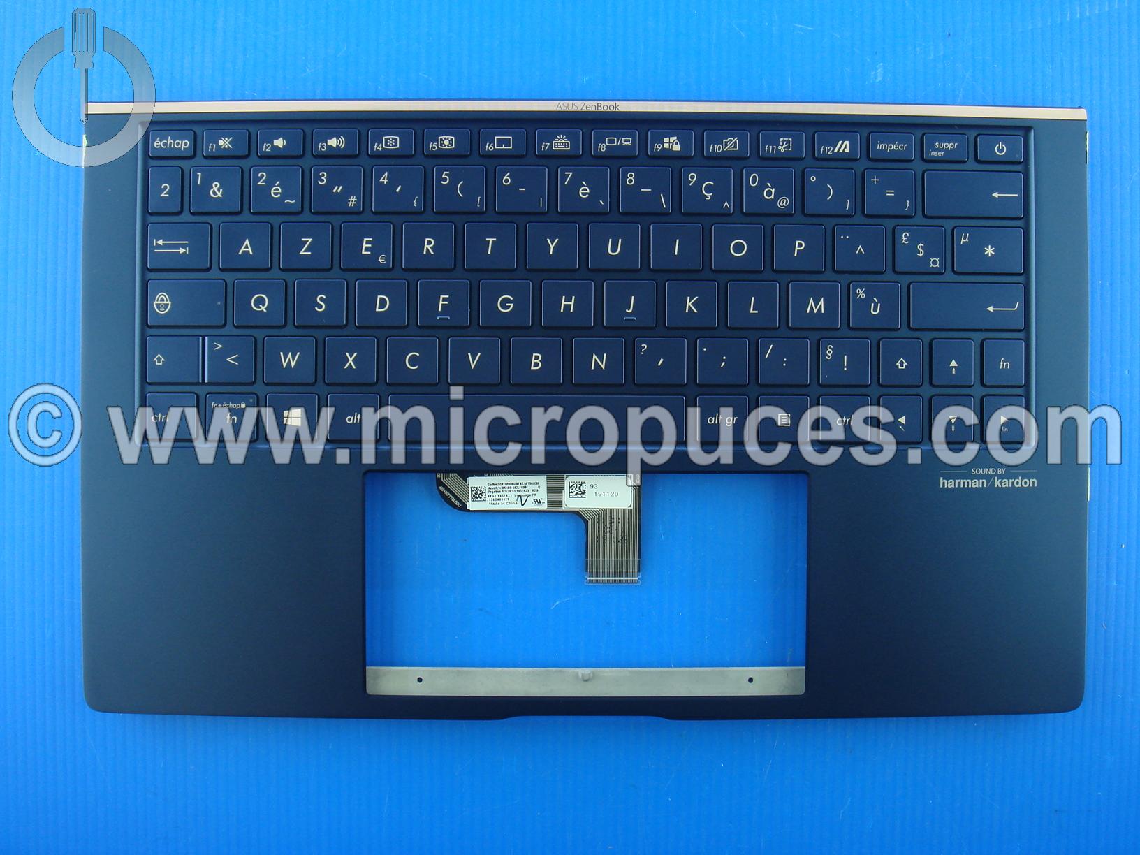 Clavier + plasturgie bleu pour Asus UX334FA