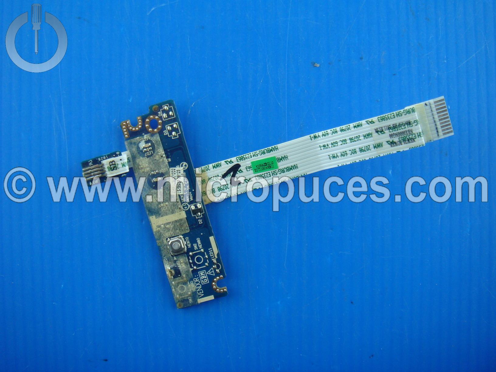 Carte fille bouton power pour ACER Aspire version UMA