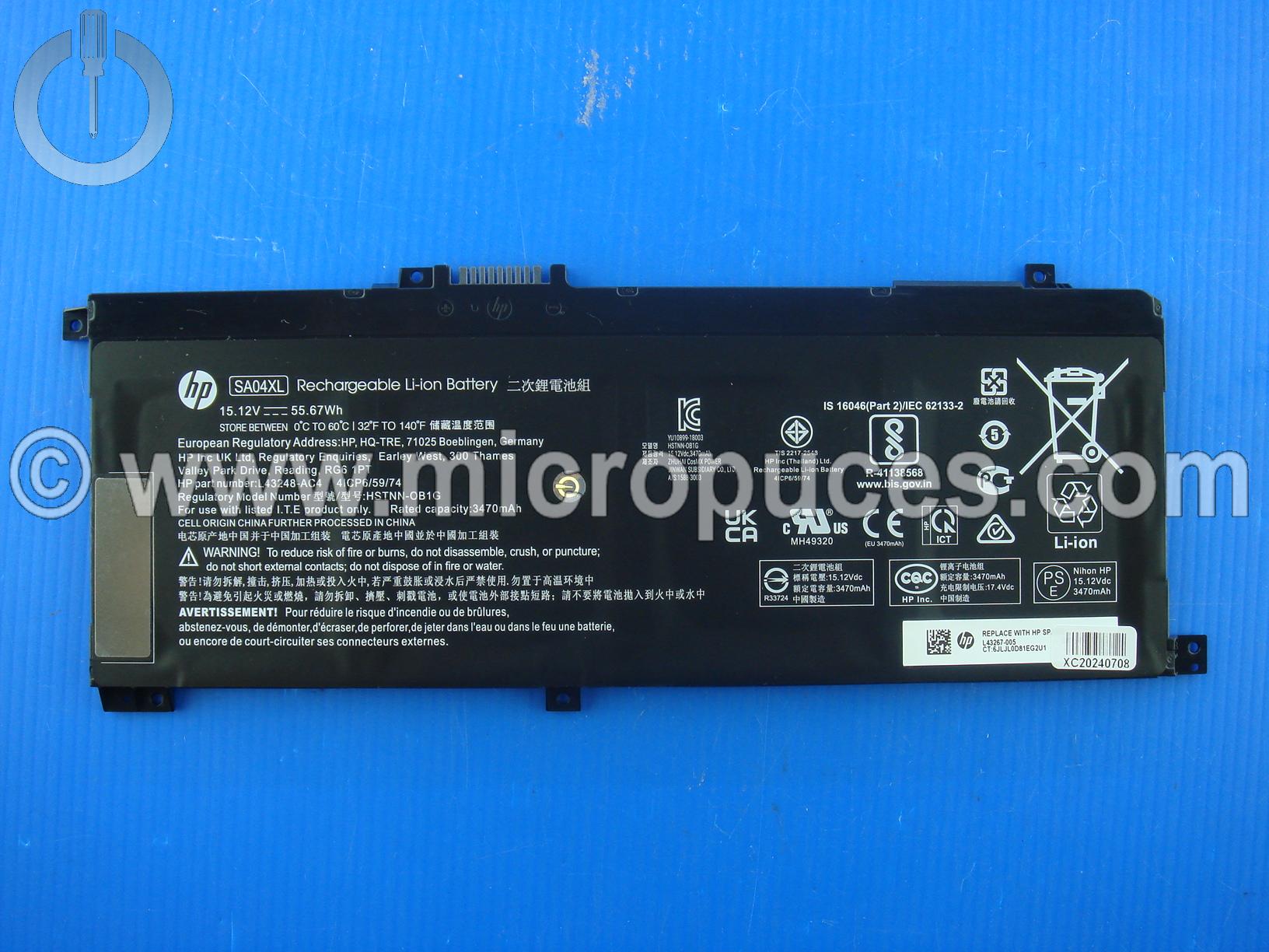Batterie d'origine HP SA04XL