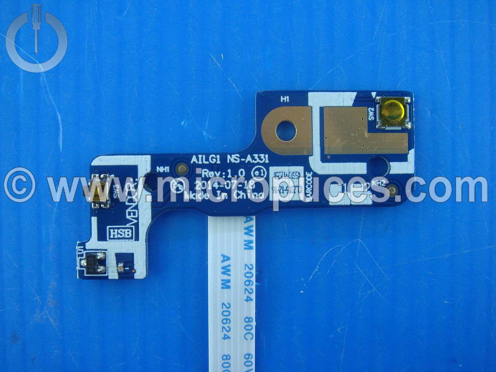 Carte bouton power + reset pour LENOVO G70