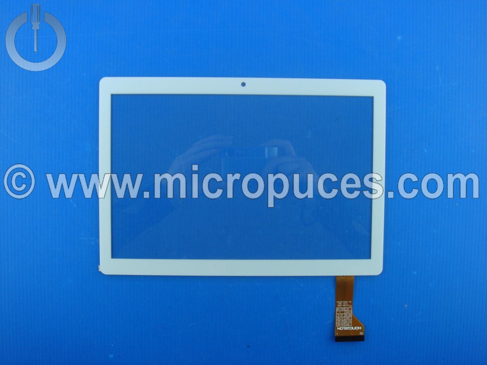 Vitre tactile blanche 10,1" pouces DH-10114A1-FPC314