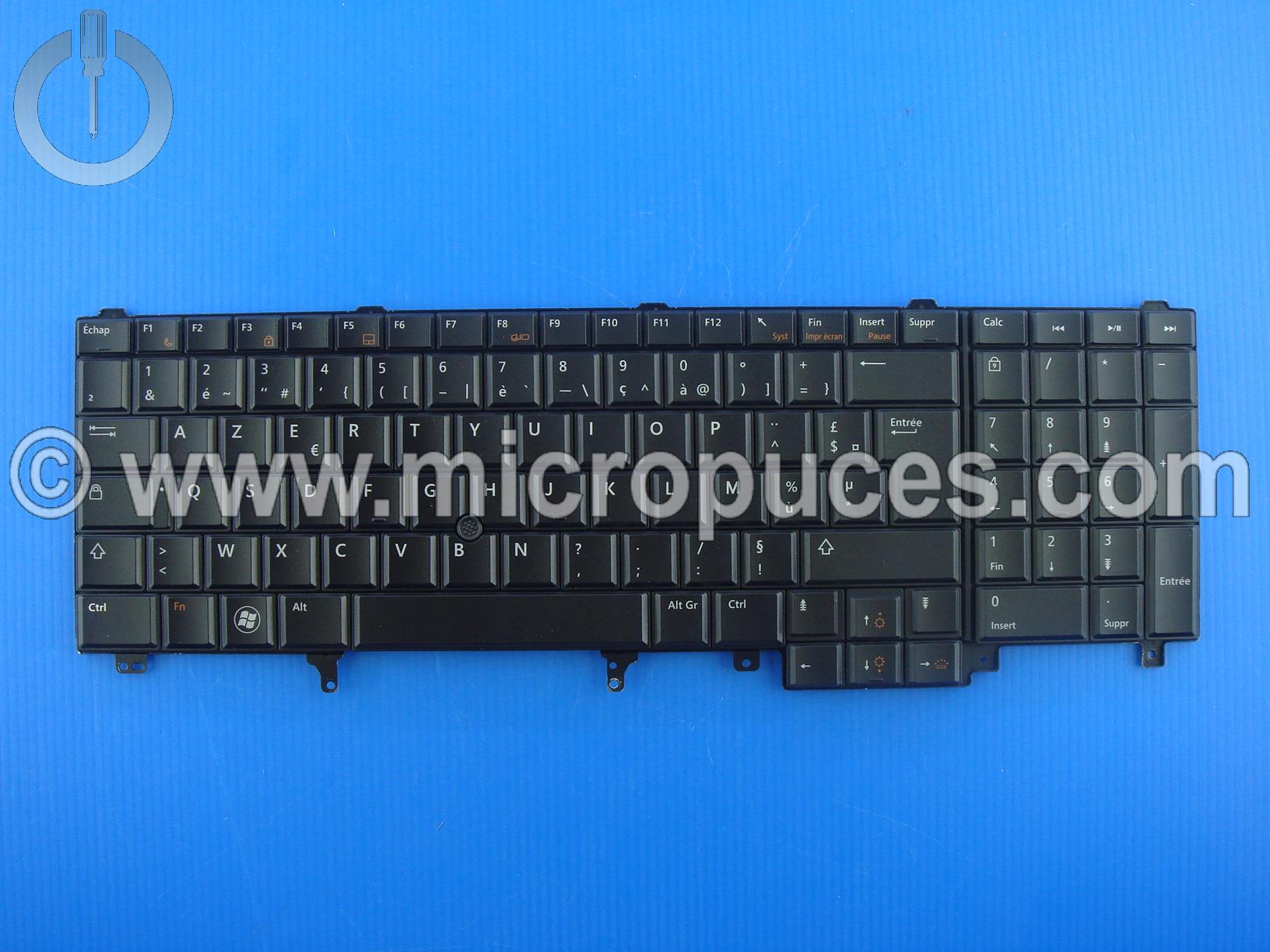 Clavier AZERTY pour DELL Latitude E6520 (rétroéclairé)