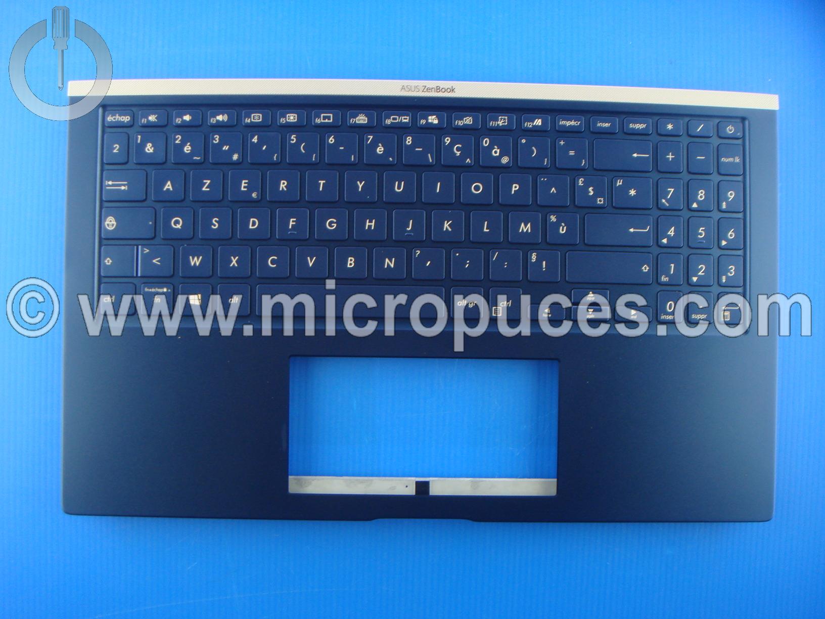 Clavier + plasturgie de dessus pour Asus UX533 bleu (version screenpad)
