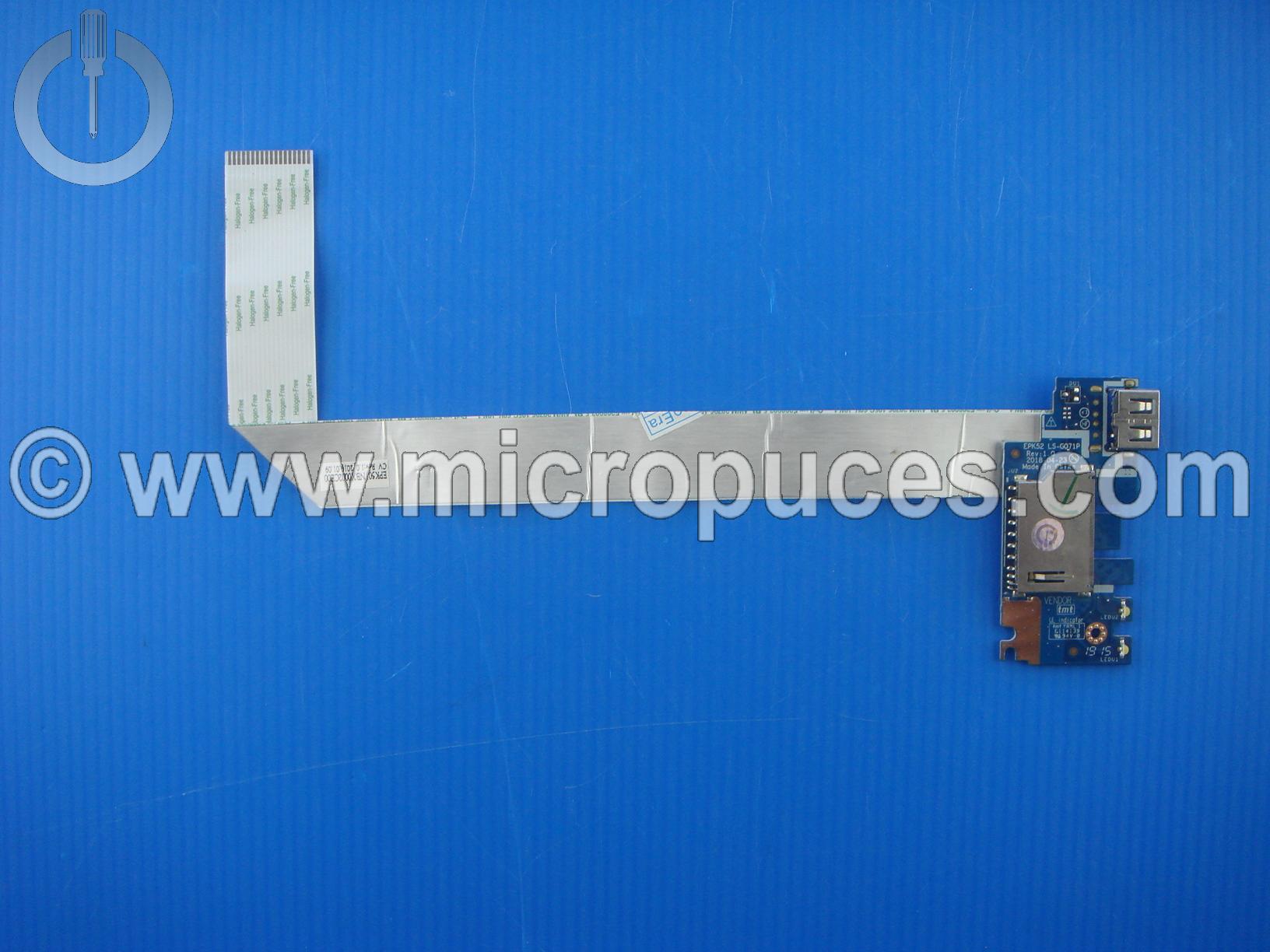 Carte fille USB et lecteur de carte mémoire pour HP Pavilion 15-DA