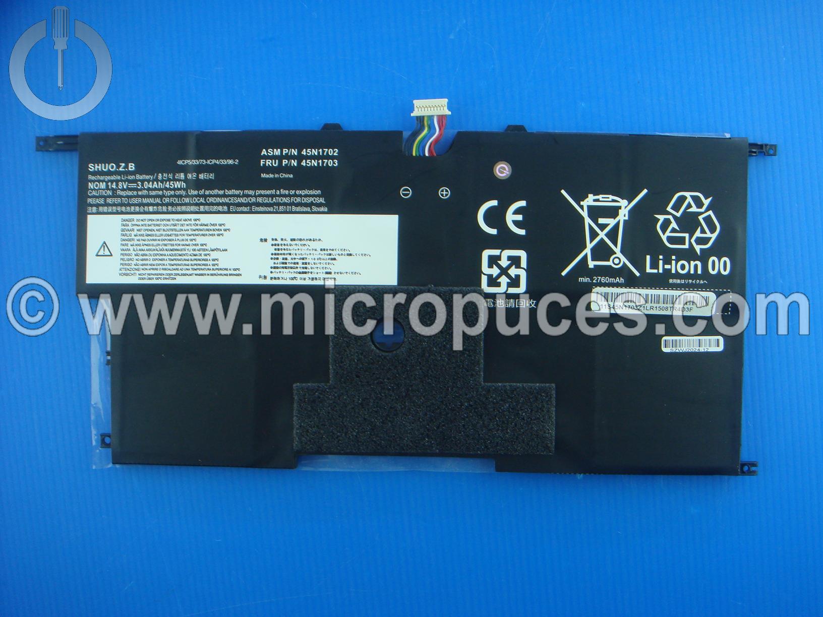 Batterie de remplacement pour LENOVO pour Thinkpad X1 Carbon 2eme et 3eme gen