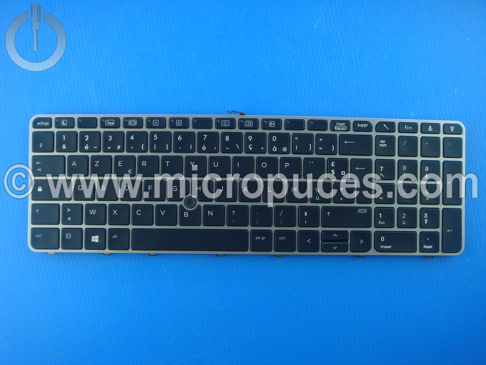 Clavier Azerty NEUF pour HP Elitebook 850 G3 G4 rétro éclairé noir