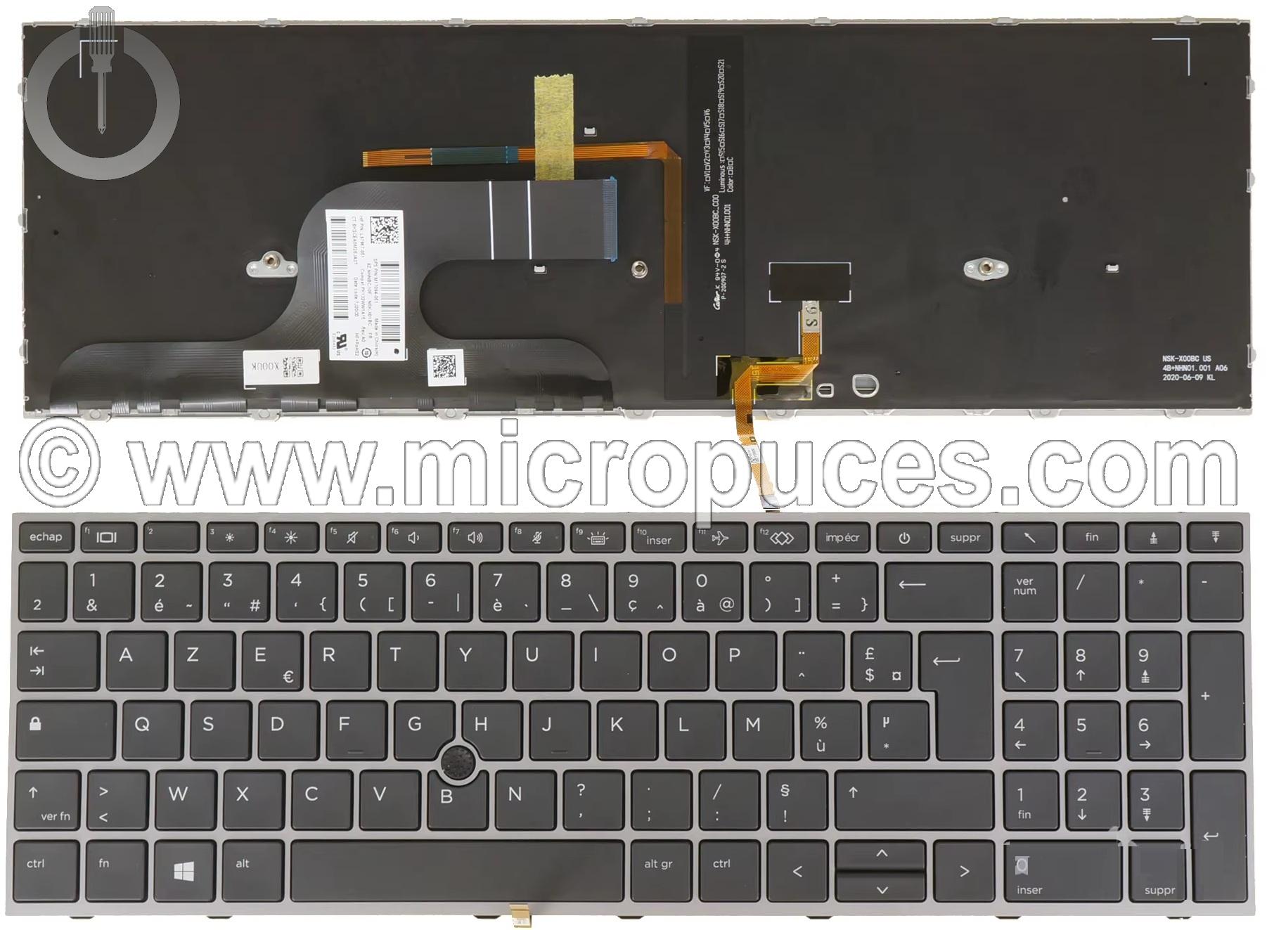 Clavier AZERTY pour HP ZBOOK 15 Fury G7