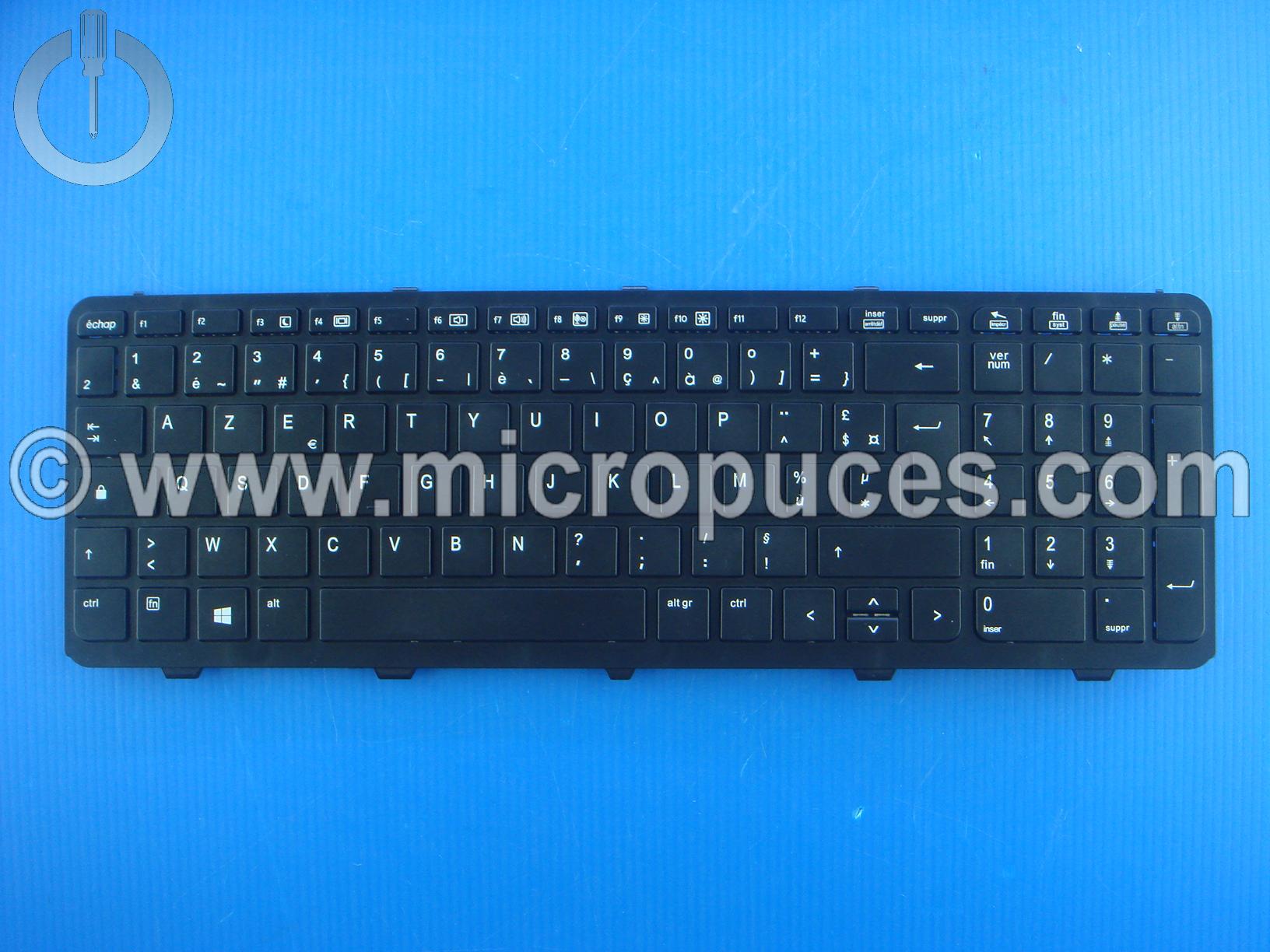 Clavier AZERTY pour HP Probook 450 470 G0 G1 G2 non rtro clair