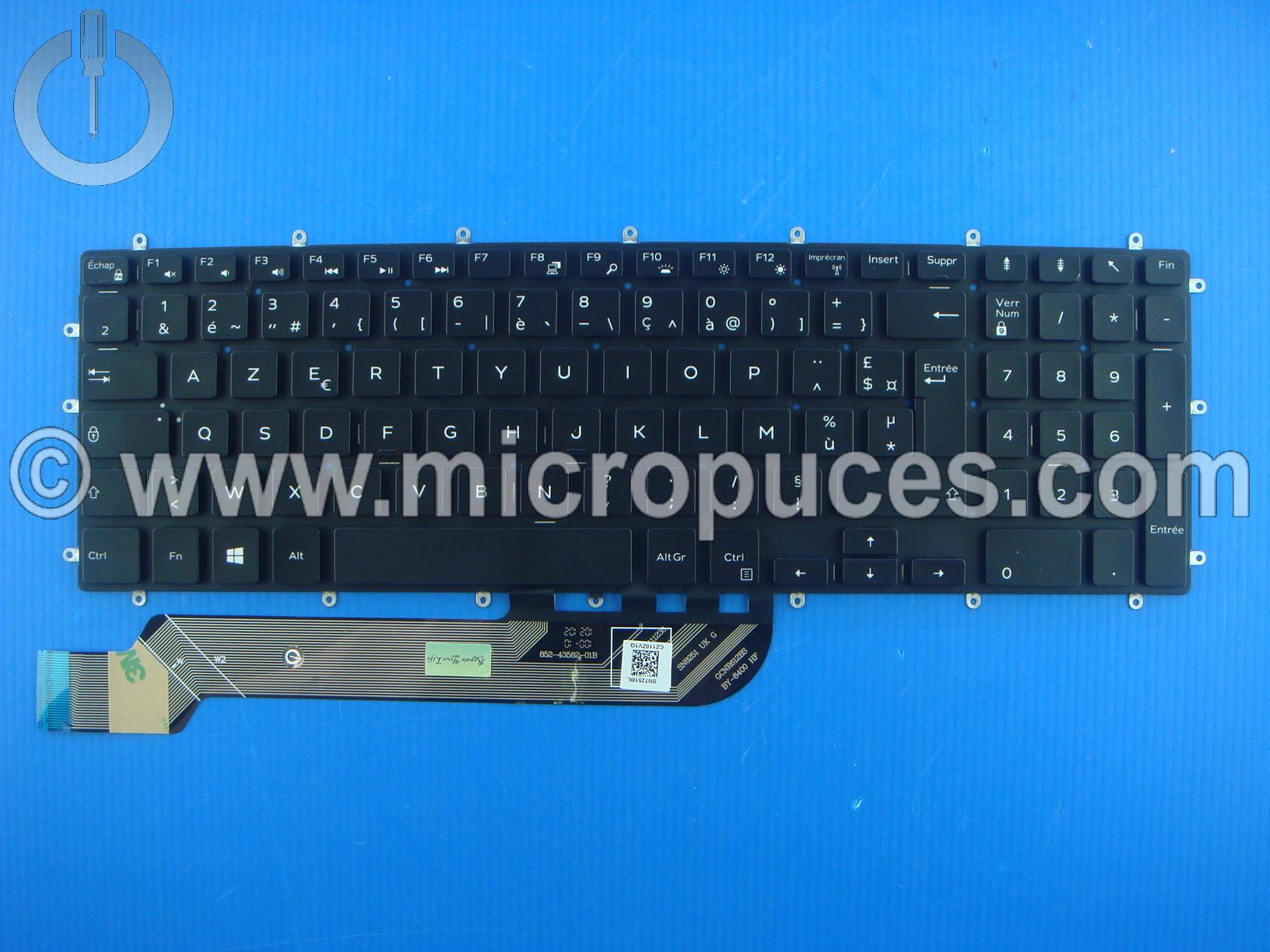 Clavier AZERTY pour DELL G3 15 rétro éclairé