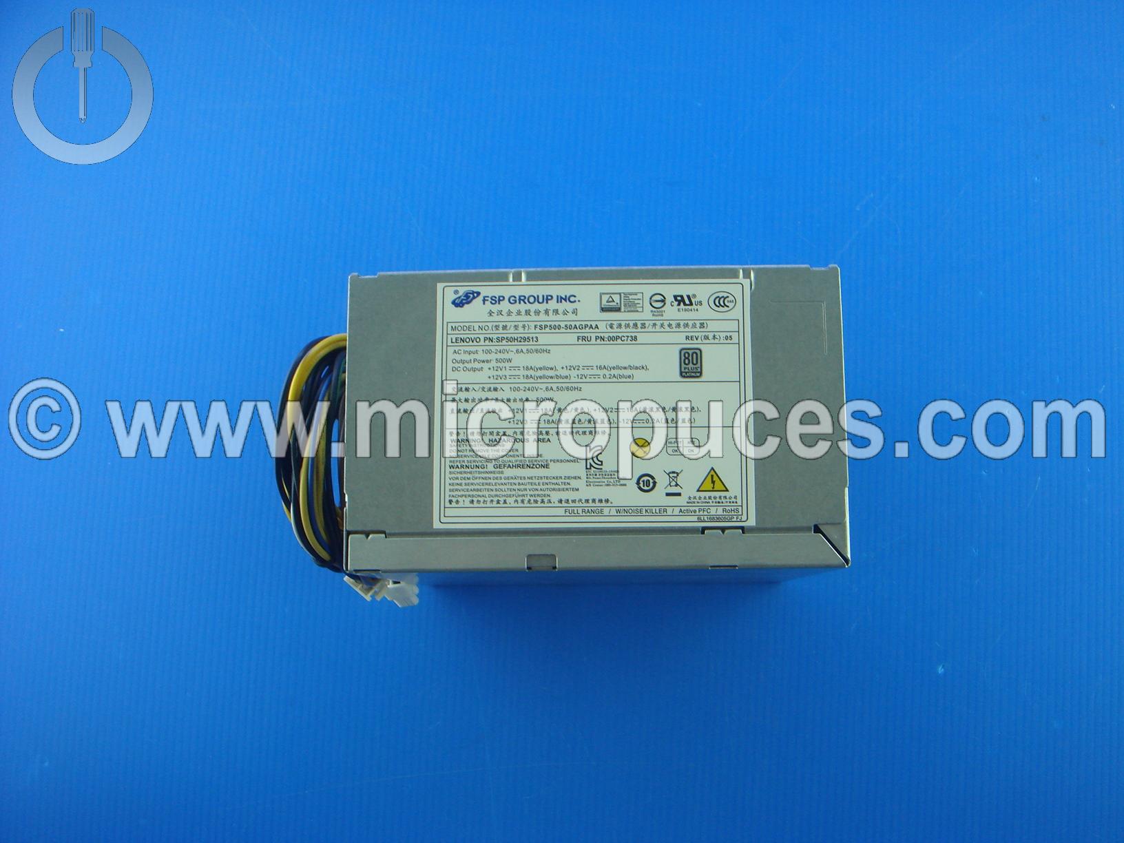Alimentation 500W pour Lenovo P340