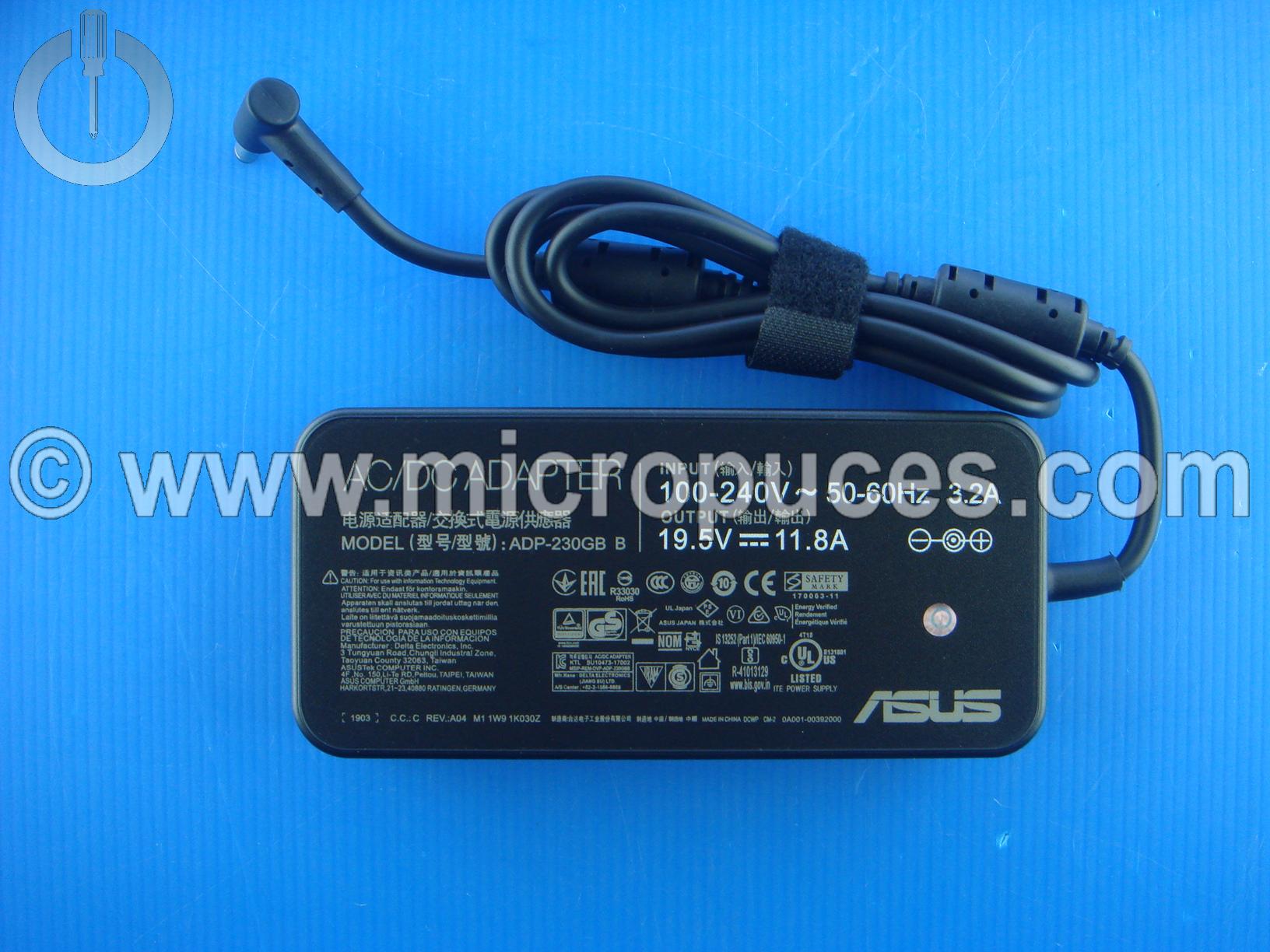 Chargeur NEUF Alimentation 19V 11,8A pour ASUS ROG