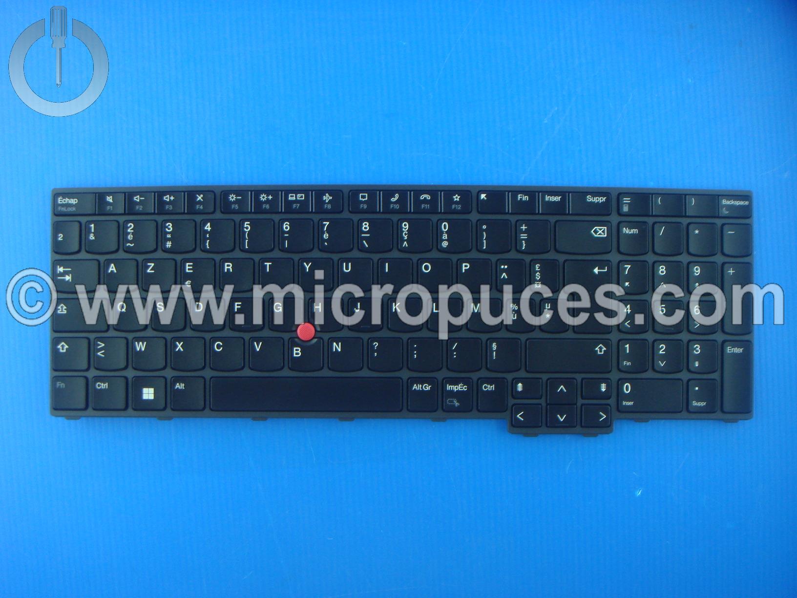 Clavier AZERTY pour Lenovo Thinkpad L15 gen 4
