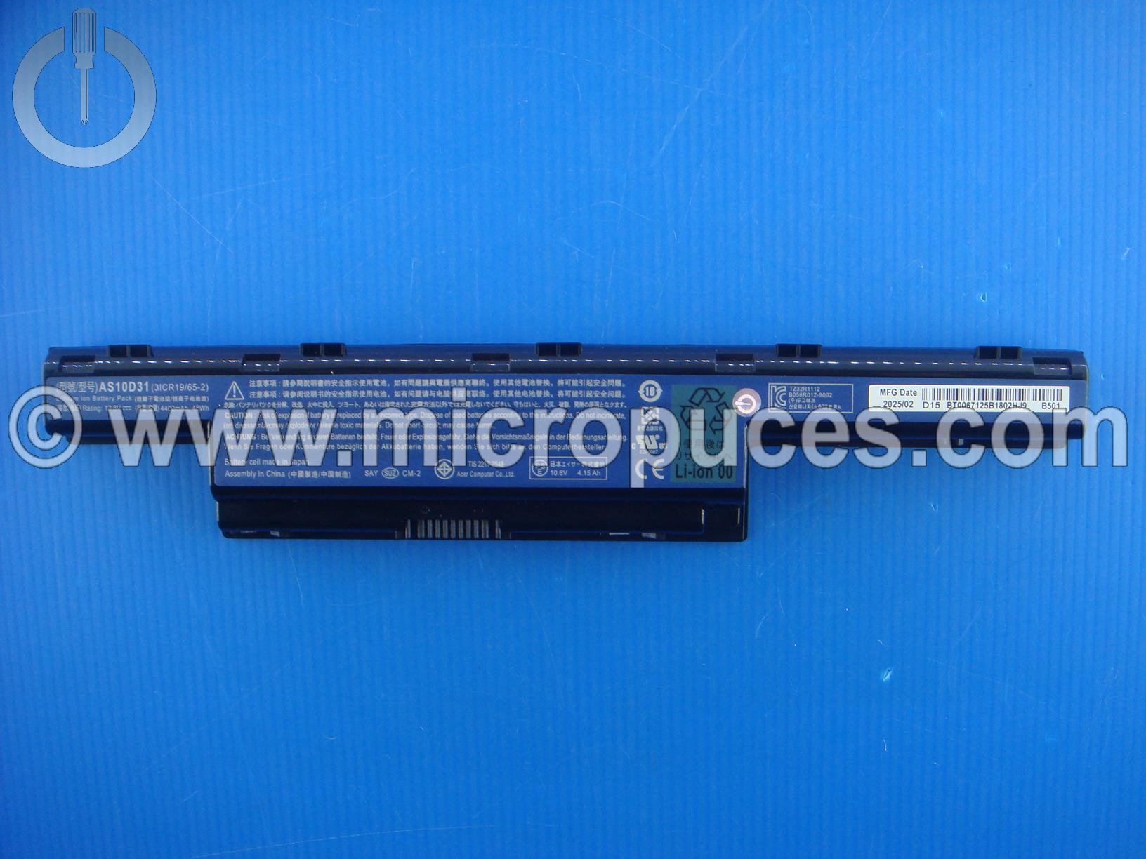Batterie NEUVE d'origine pour ACER Aspire 4750 E1 V3
