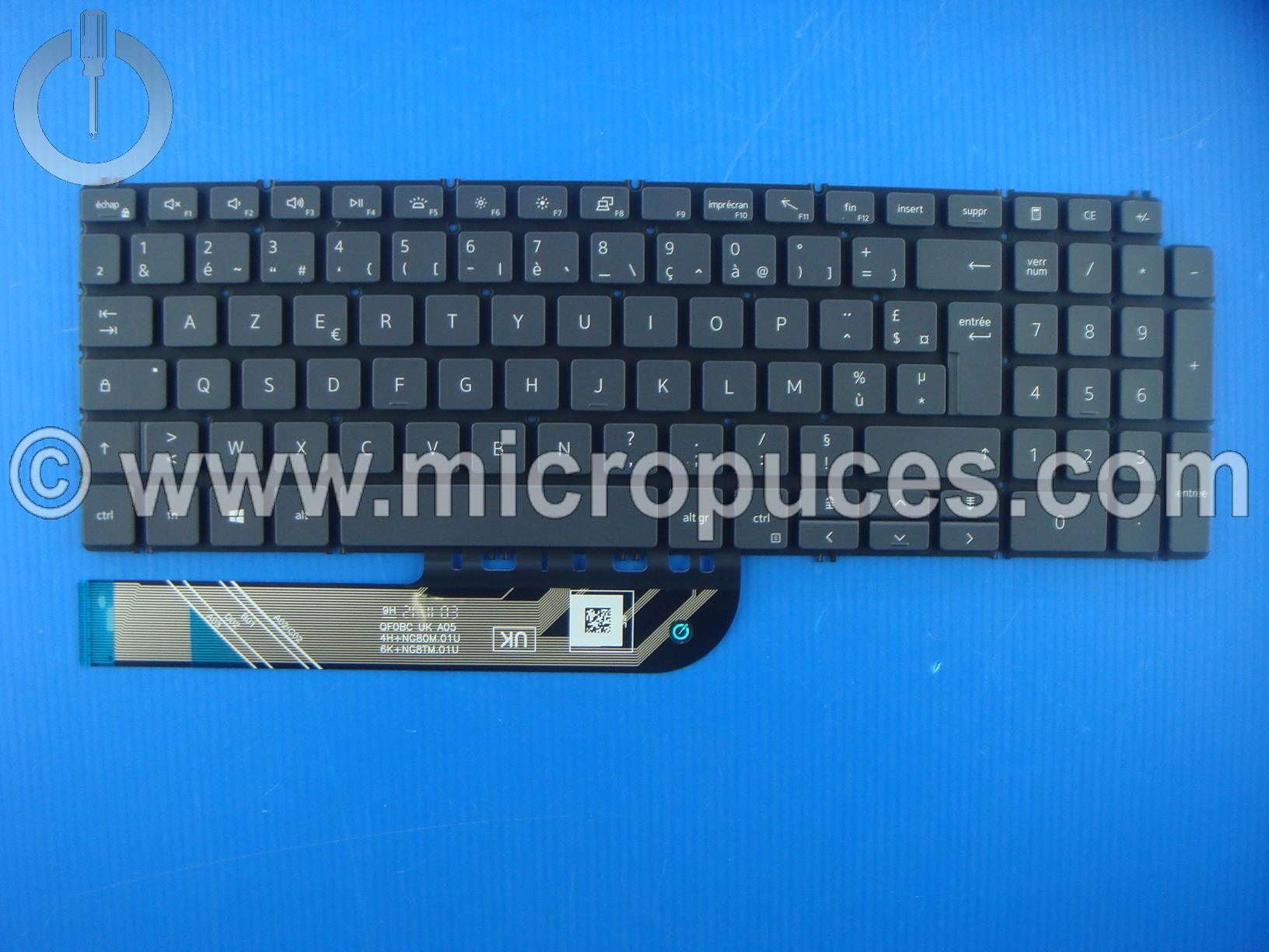 Clavier AZERTY noir pour DELL Inspiron 3501 3502 3505