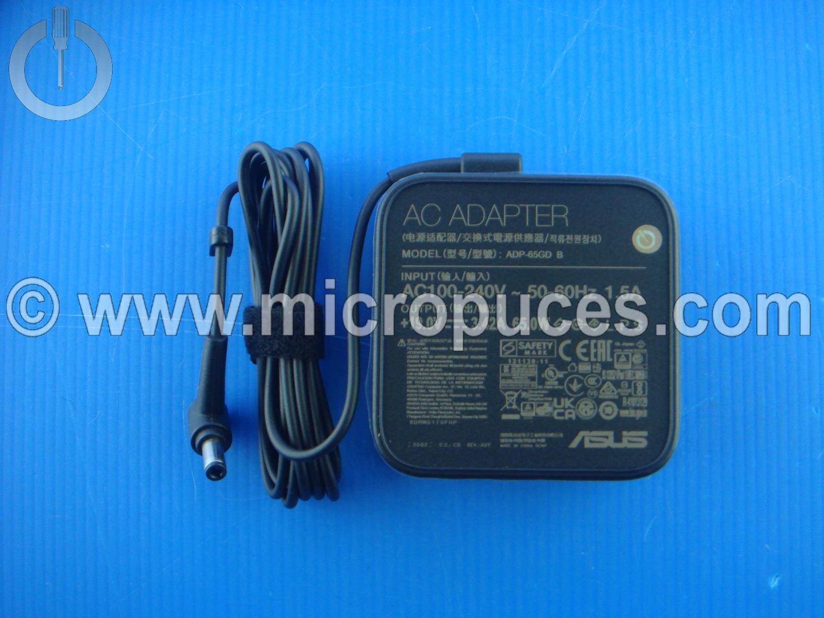 Chargeur Alimentation d'origine 19V 65W pour ASUS
