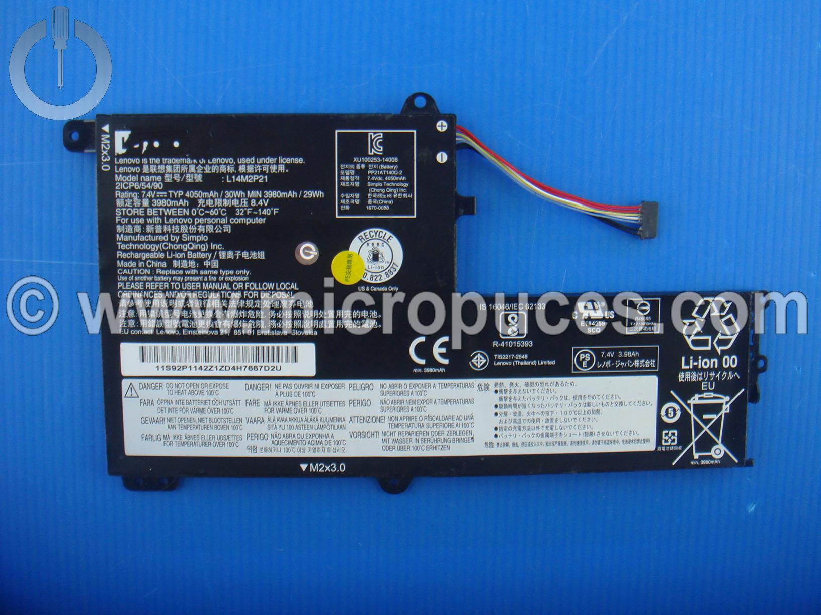 Batterie d'origine pour LENOVO Ideapad 330S