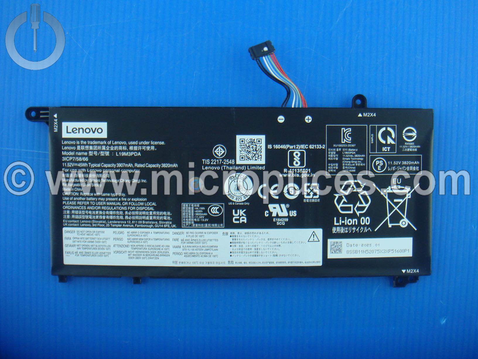 BATTERY SP/C L19M3PDA 11.52V45Wh3cell