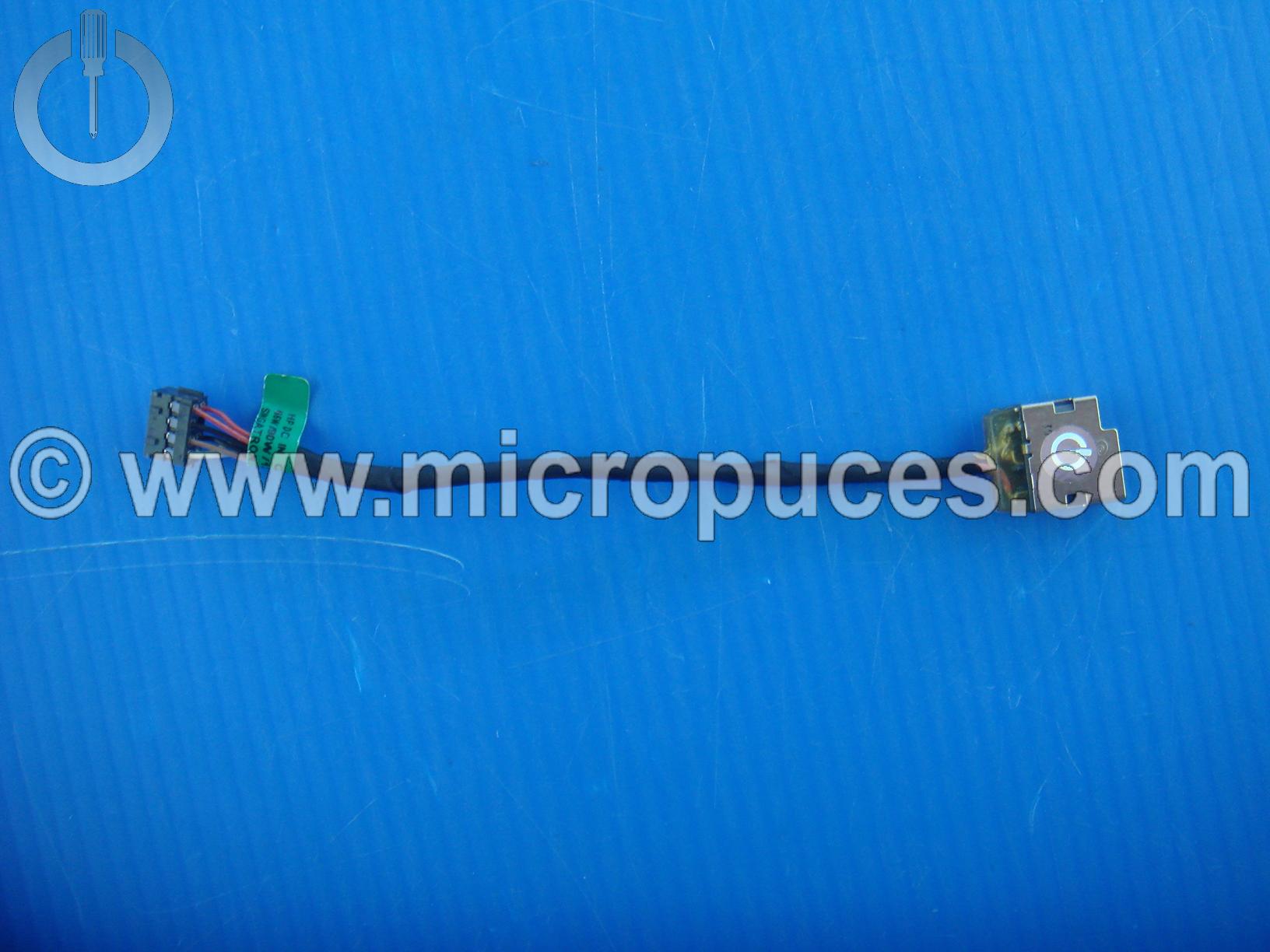 Cable alimentation 12 cm pour HP Pavilion 14 15 et 17