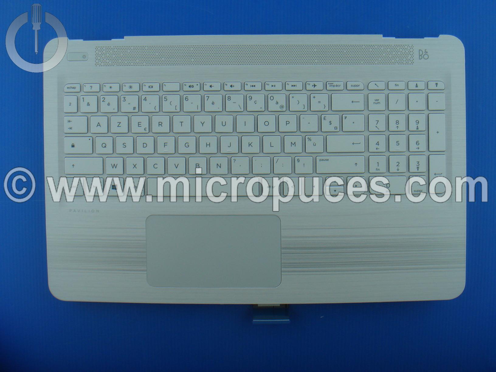 Clavier + plasturgie de dessus blanche pour HP 15-AU et 15-AW