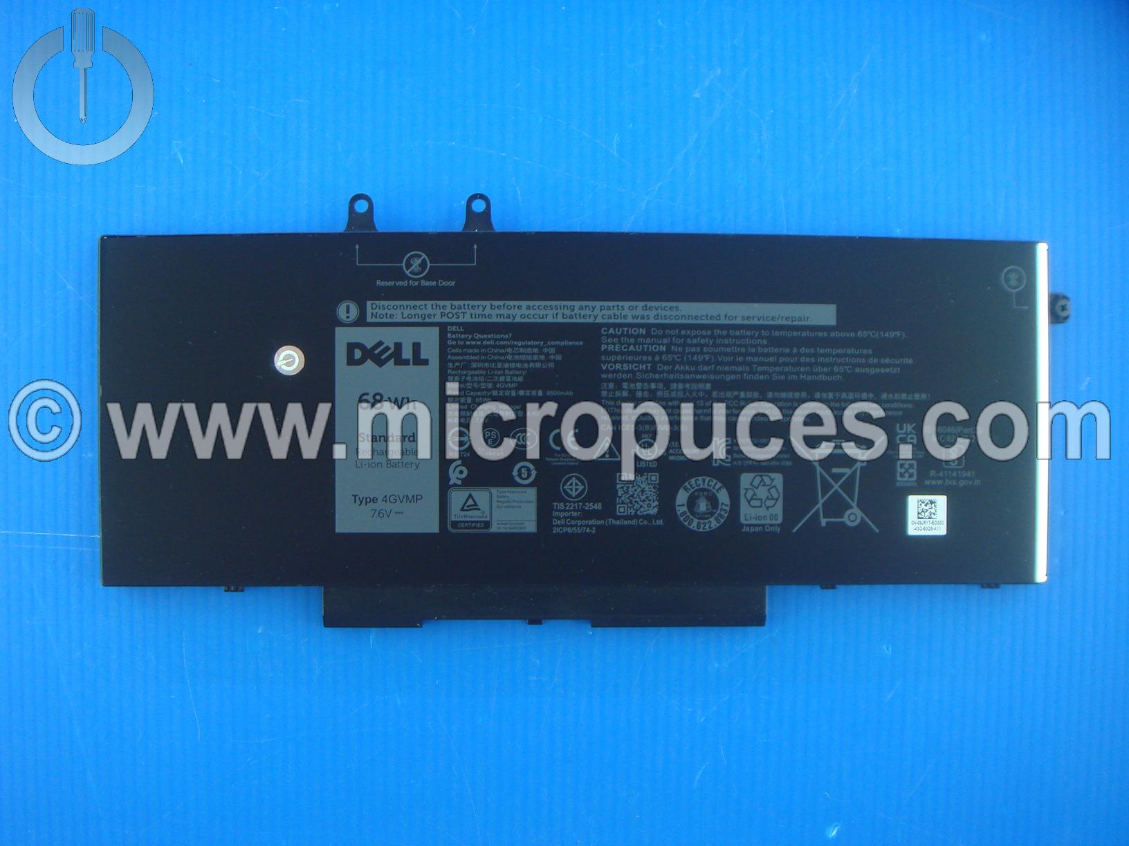 Batterie d'origine pour DELL Latitude 15 5400 5500 Precision 3540