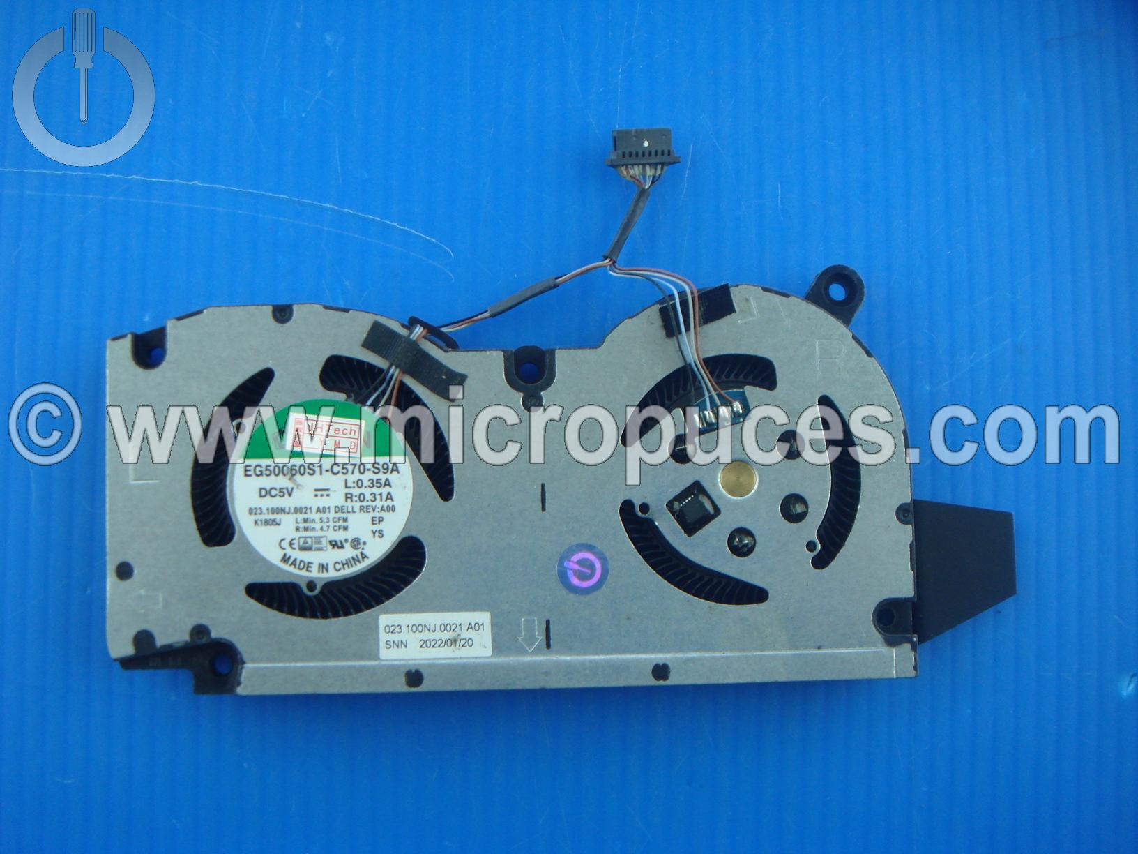 Ventilateur GPU pour Dell Inspiron 16 (7610)