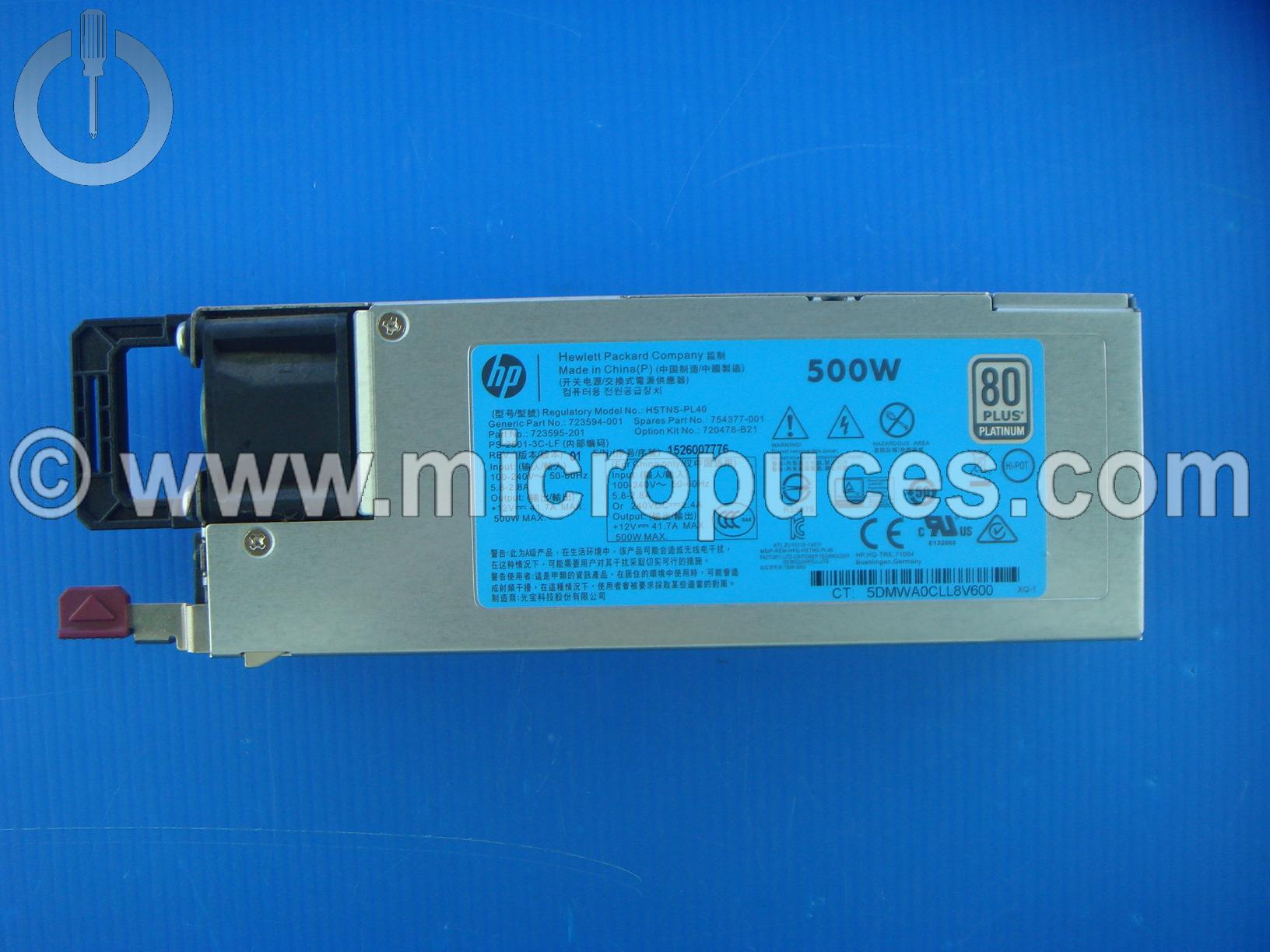 Alimentation pour Serveur HP Prolian ML350