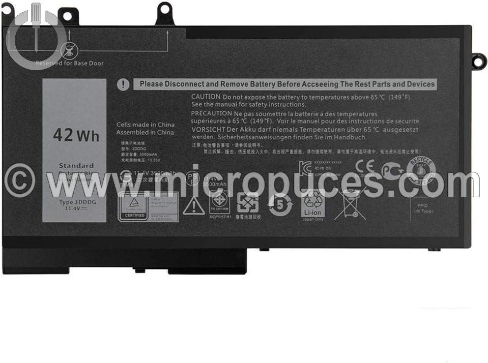 Batterie compatible pour Dell Latitude 5290
